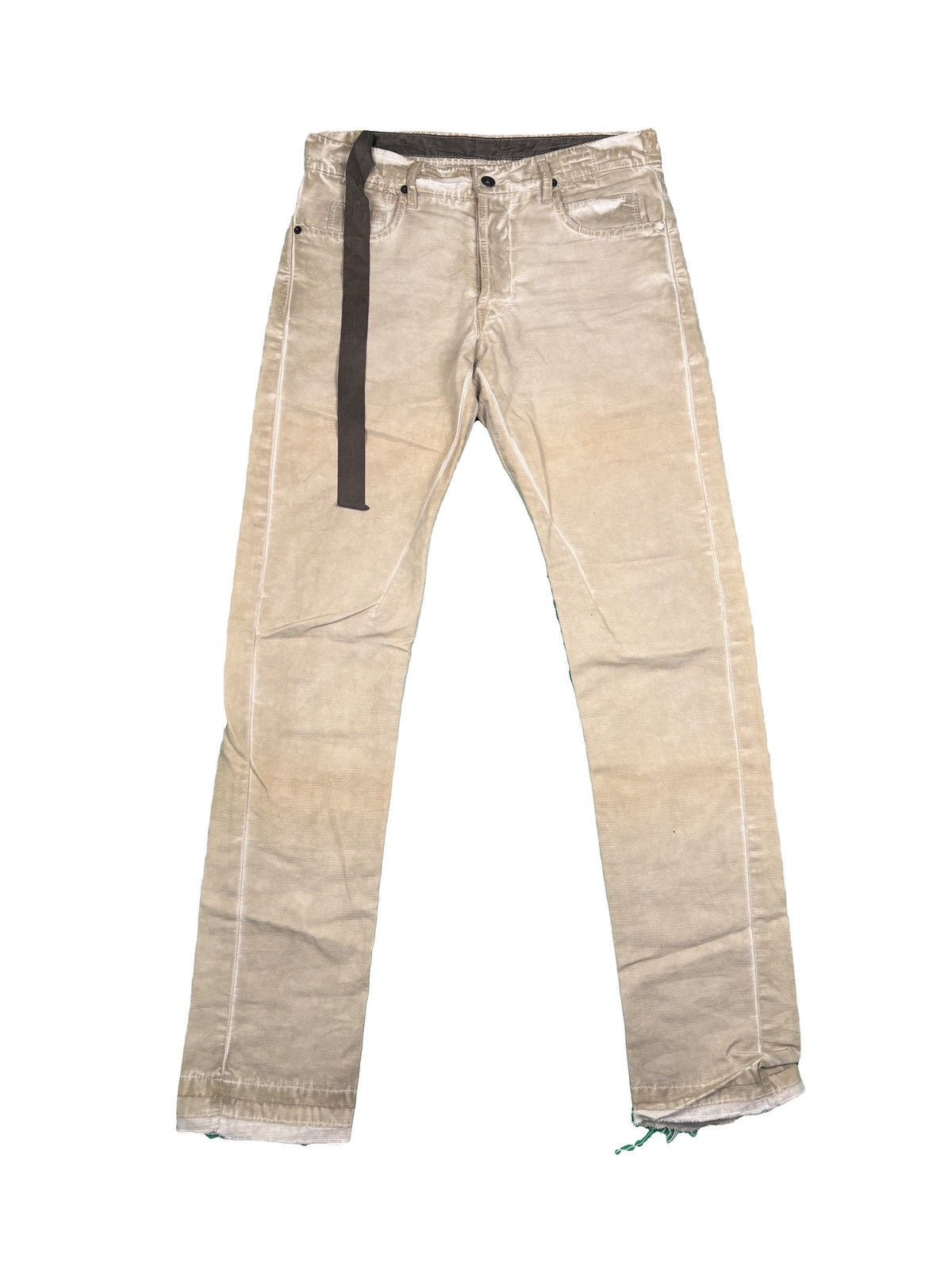 Rick Owens DRKSHDW Dirty White Horizontal Corduroy Pants Denim