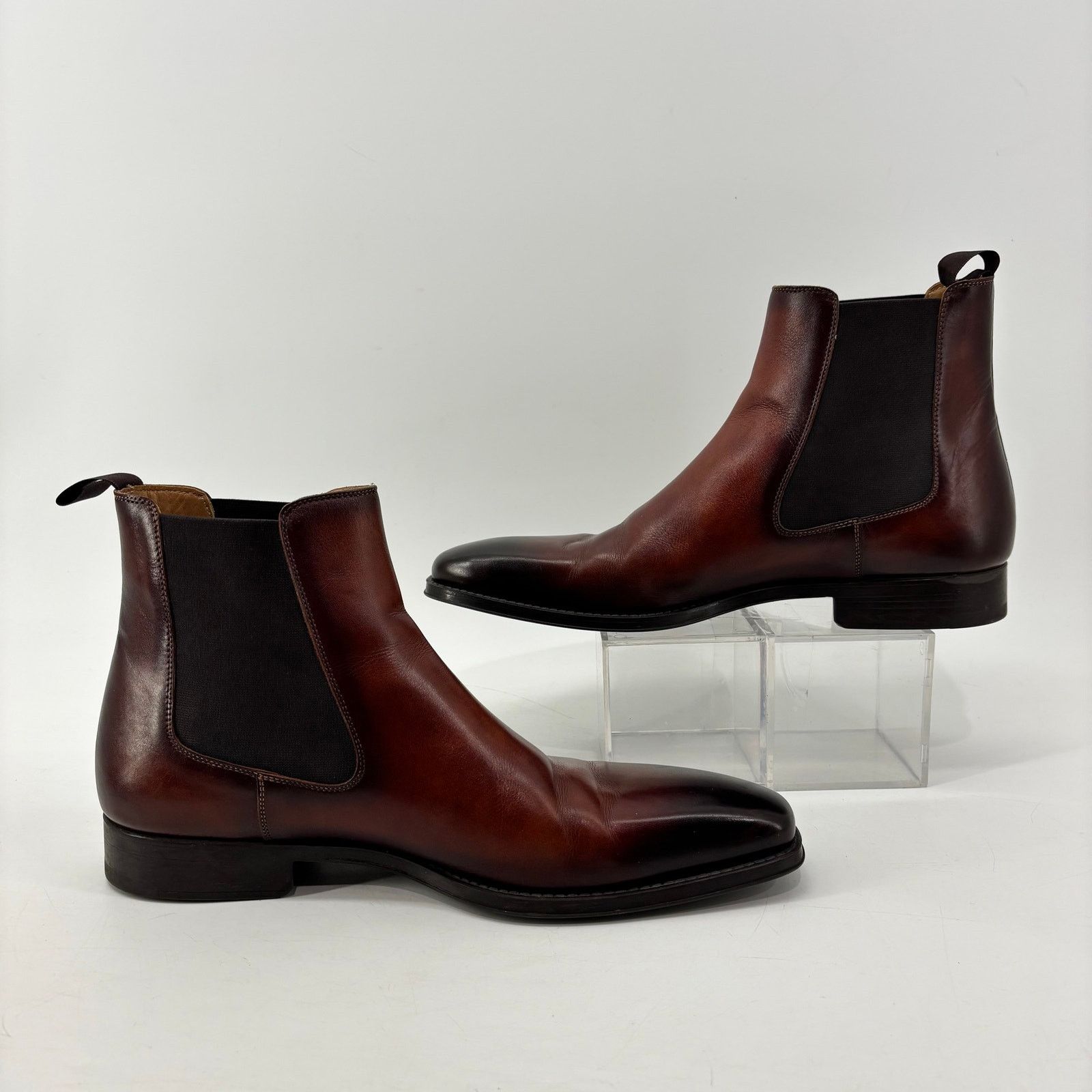 Magnanni Magnanni Mens Size 8 Brown Chelsea Boots Pull On Business Size US 12 / EU 45 - 9 Thumbnail