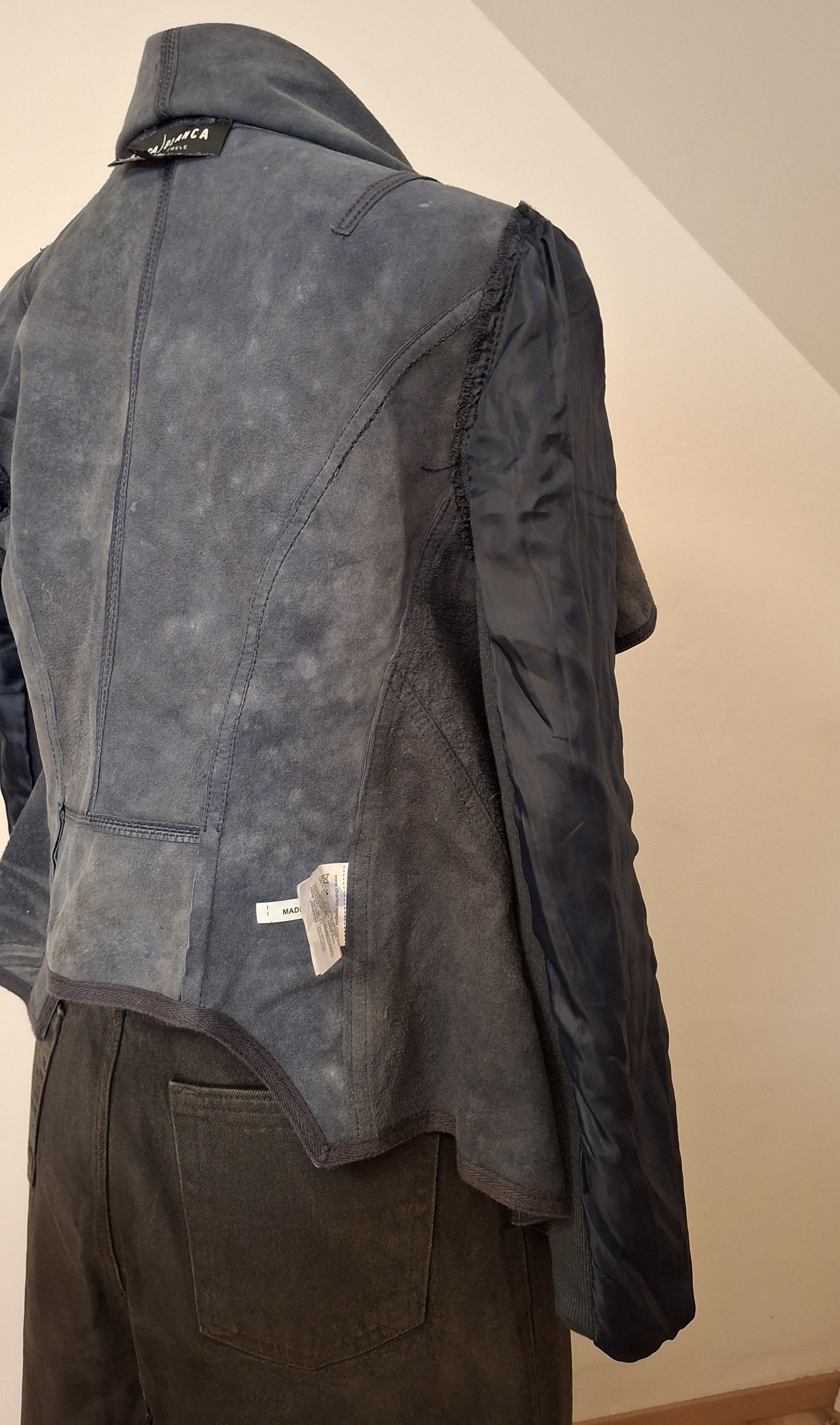 Vintage Y2K Avant-Garde Electric Blue Lambskin Leather Jacket Size S / US 4 / IT 40 - 11 Thumbnail