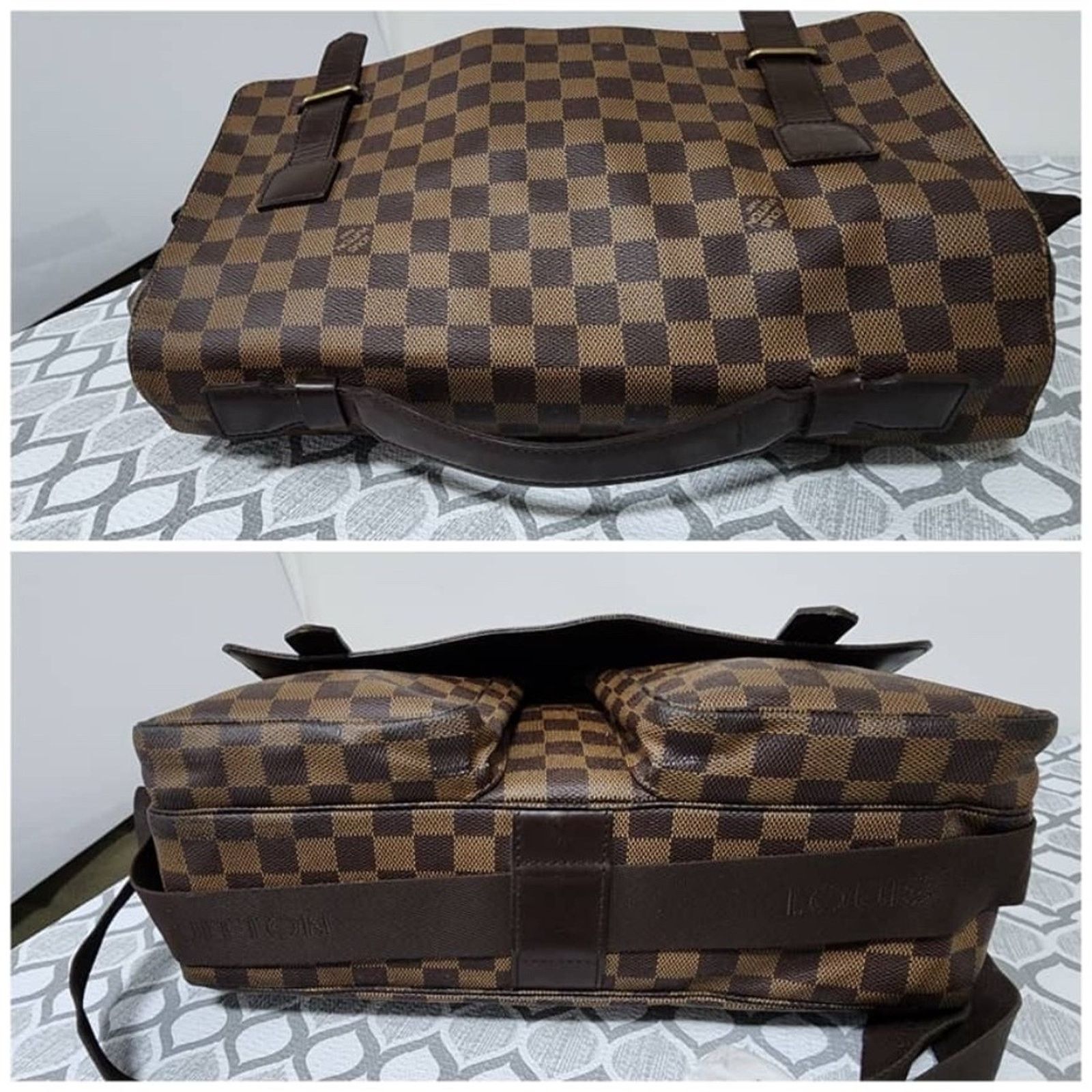 Louis Vuitton Auth LOUIS VUITTON Damier Ebene Broadway Messenger Bag Brown Size ONE SIZE - 9 Thumbnail