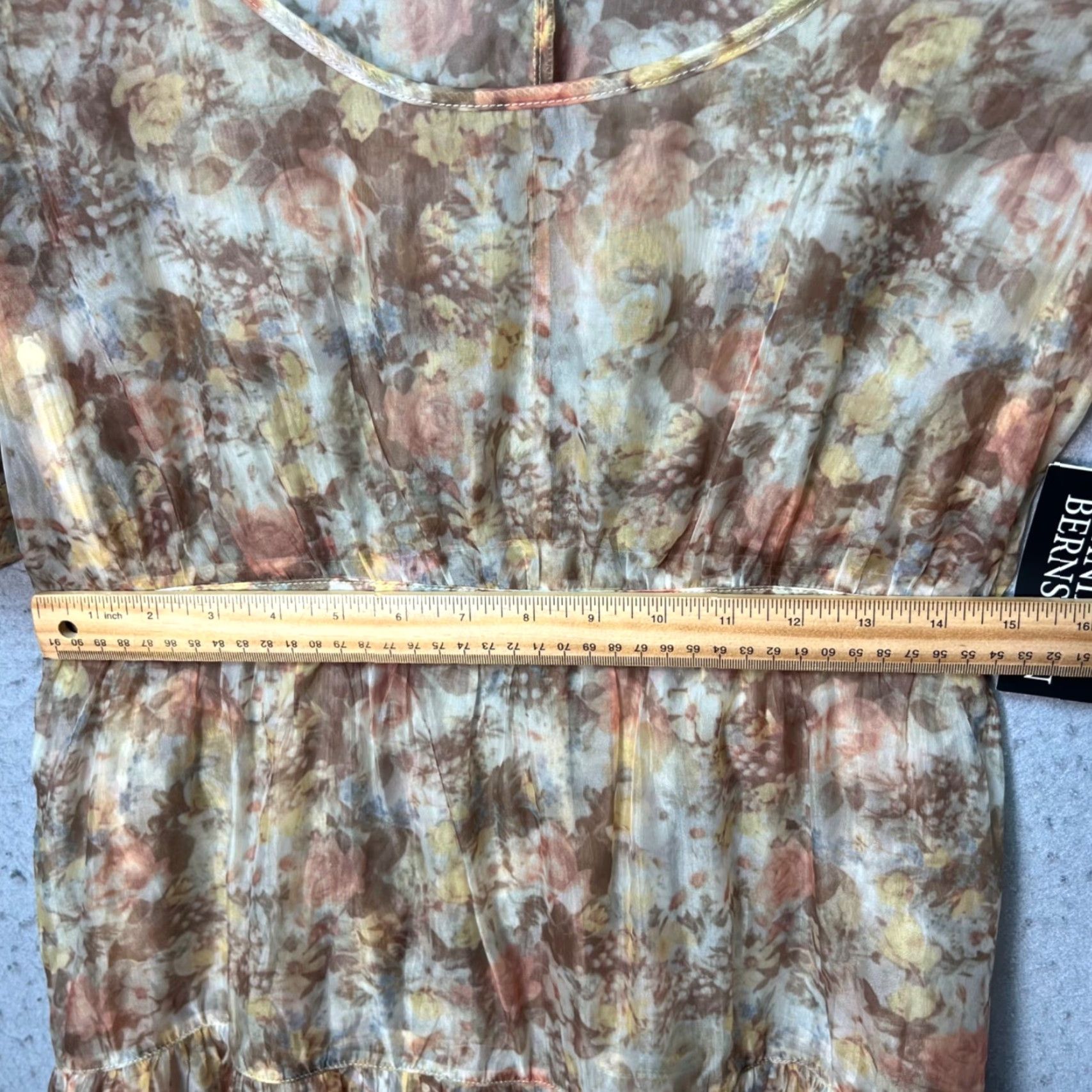 Vintage Danielle Bernstein Womens Size XL Floral Puff Sleeve Mini Dress NEW Size XL / US 12-14 / IT 48-50 - 7 Thumbnail