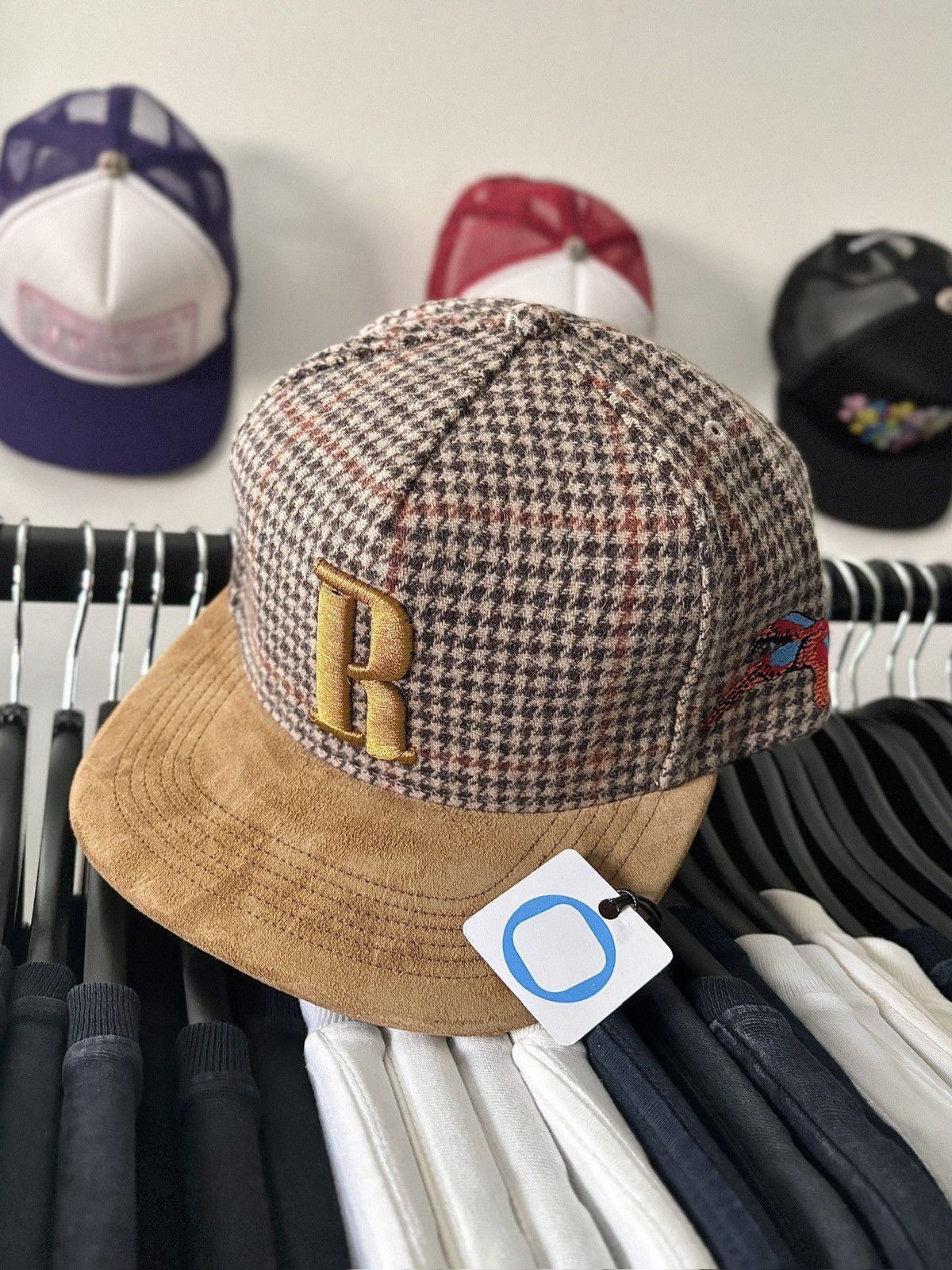 RHUDE HOUNDSTOOTH DUCK HAT