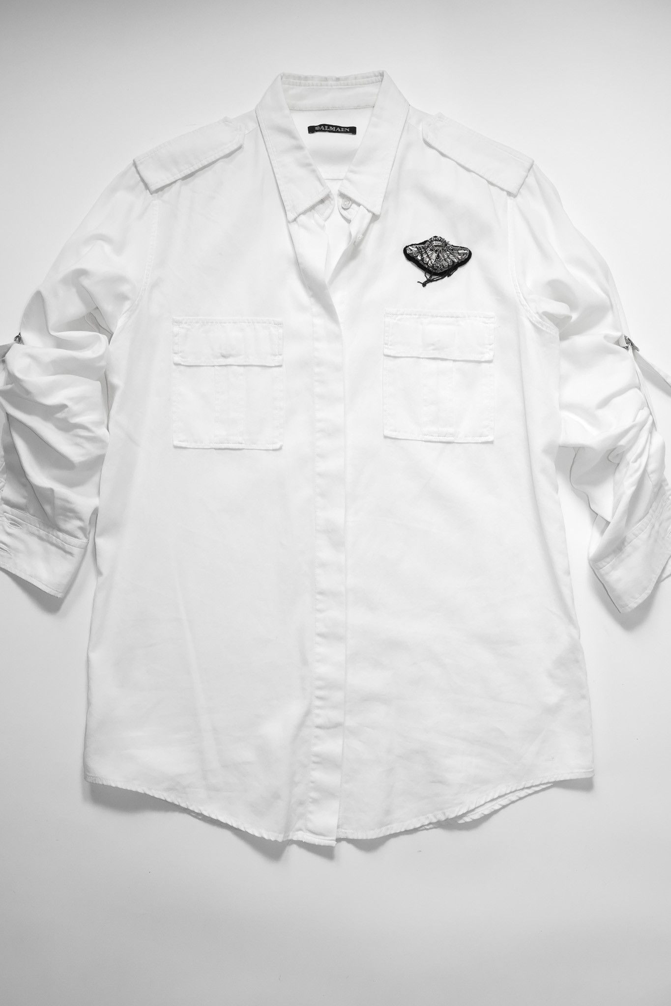 Balmain Balmain by Decarnin SS11 Military Safety Pin Shirt Size US S / EU 44-46 / 1 - 2 Thumbnail