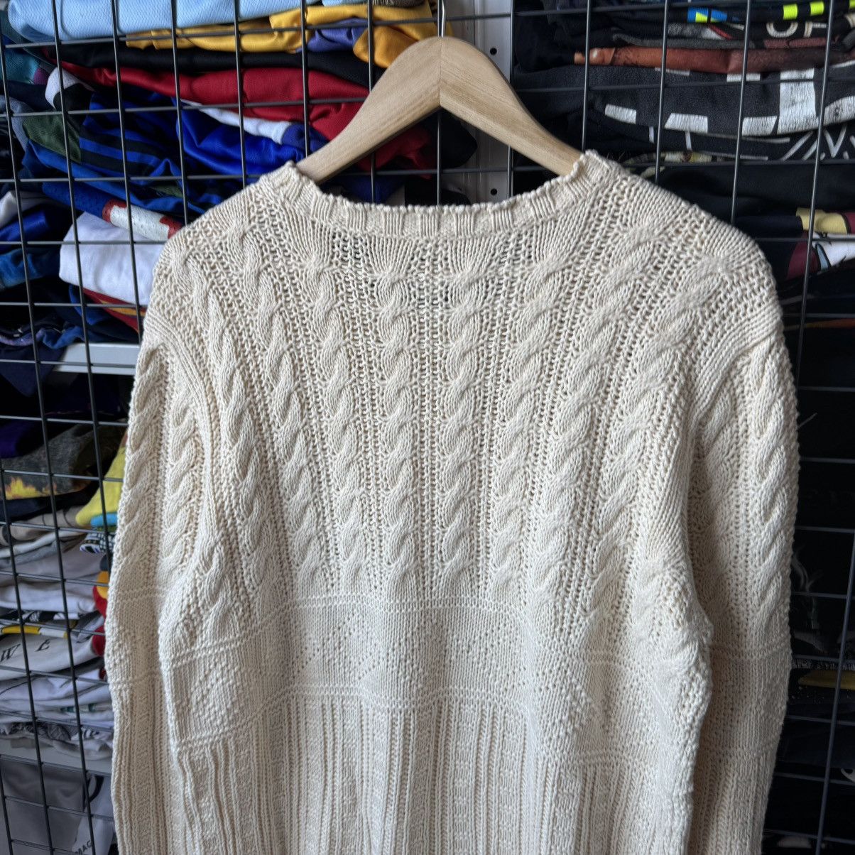 Vintage Polo Ralph Lauren Linen Cable Knit Anchor Marine Sweater Size US L / EU 52-54 / 3 - 7 Thumbnail