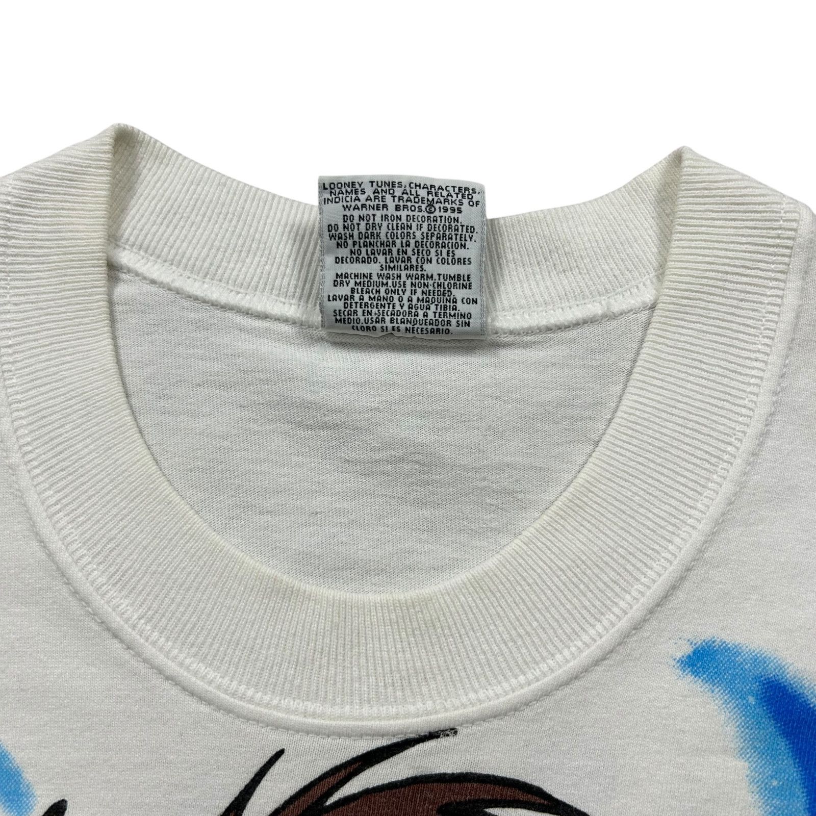 Vintage 90s TAZ WARNER BROS LOONEY TUNES FREEZE 1995 AOP T-SHIRT Size US M / EU 48-50 / 2 - 8 Thumbnail