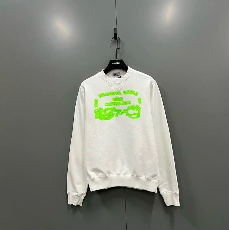 Dior Dior Logo White Cropped Sweatshirt for Women 0089 Size M / US 6-8 / IT 42-44 - 1 Thumbnail