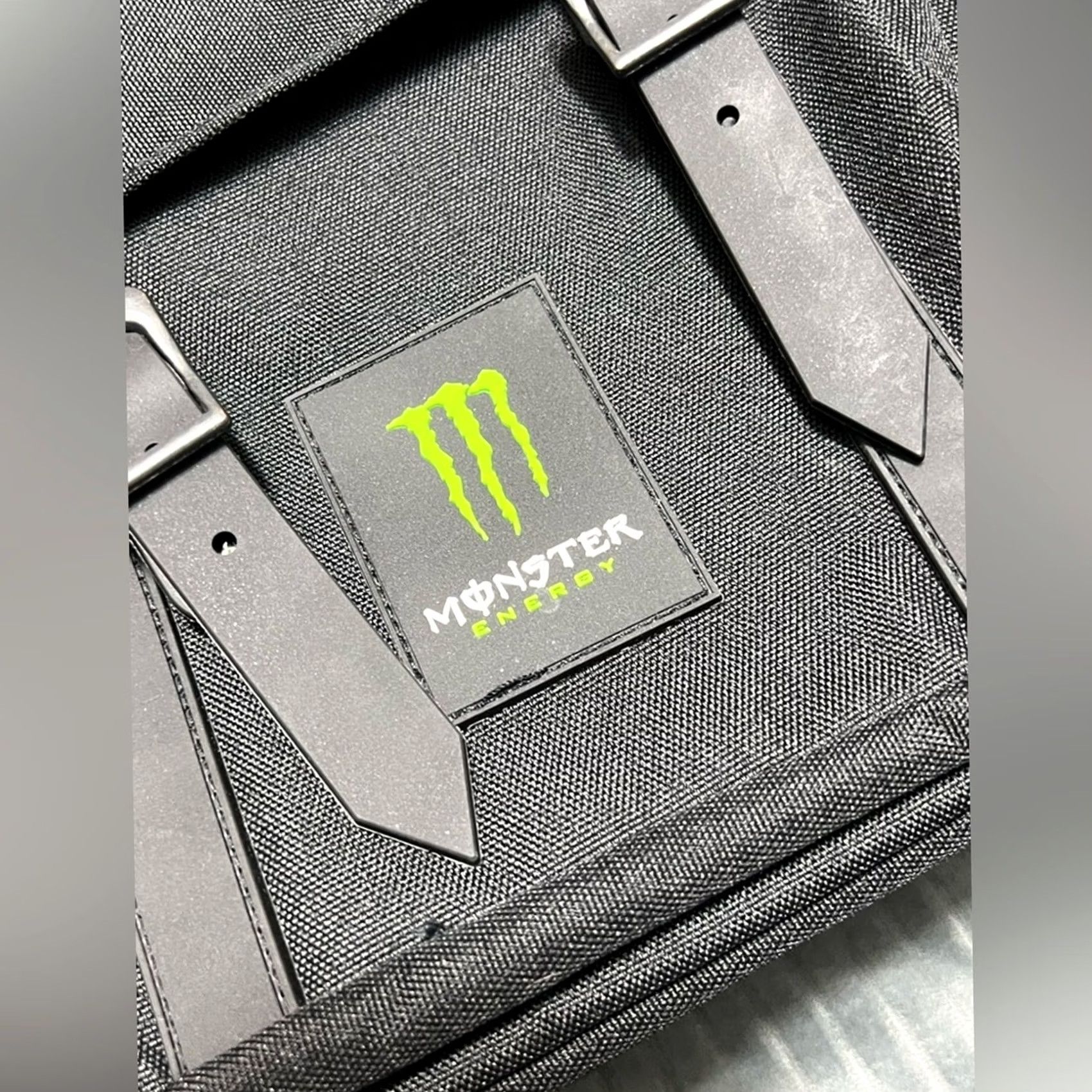 Vintage Monster Energy Backpack Black 20"x15" Unisex Adults Nylon Sprabs? Size ONE SIZE - 3 Thumbnail