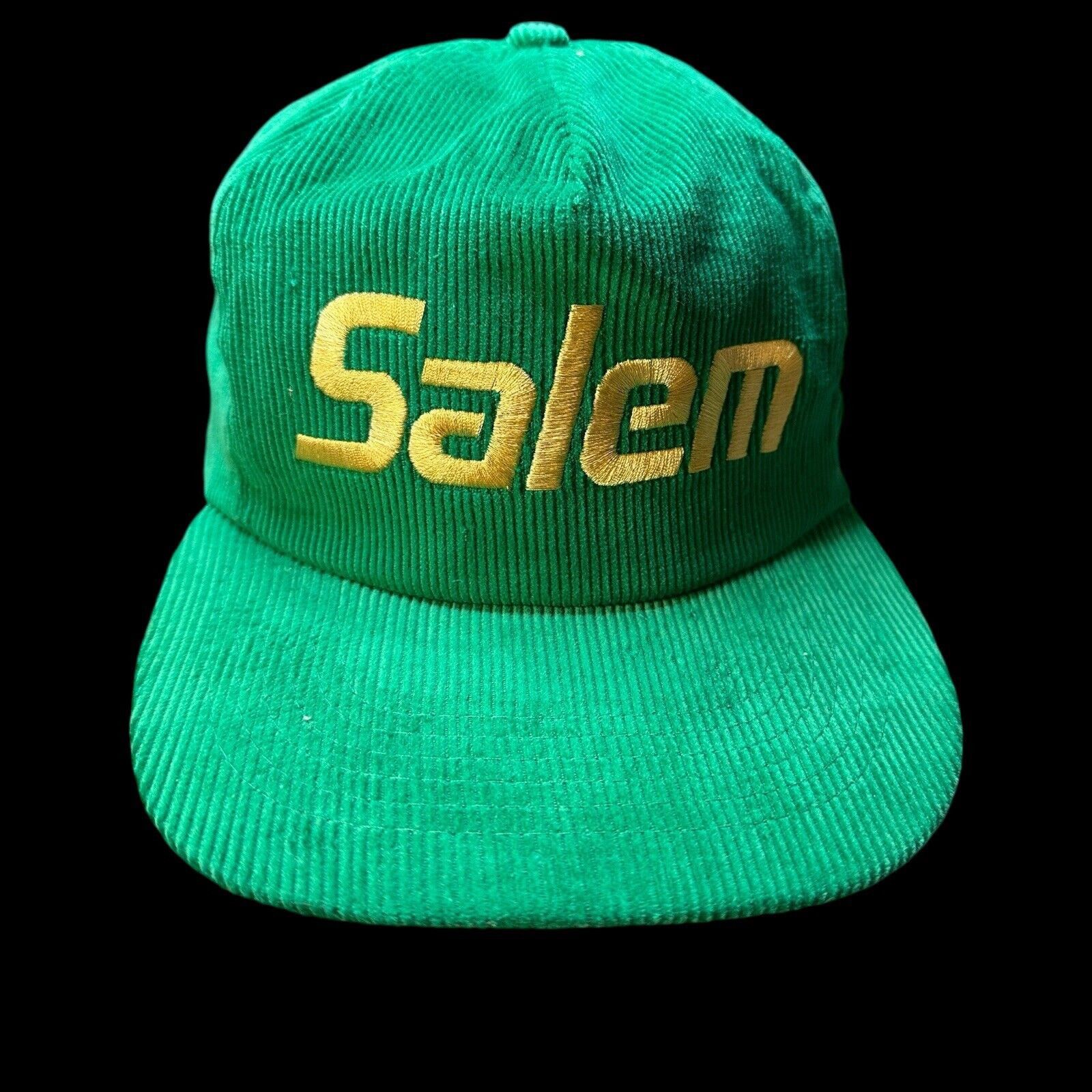 Other Vtg 1980s Salem Hat Green Corduroy Snapback Gold Medal OS Size ONE SIZE - 2 Thumbnail