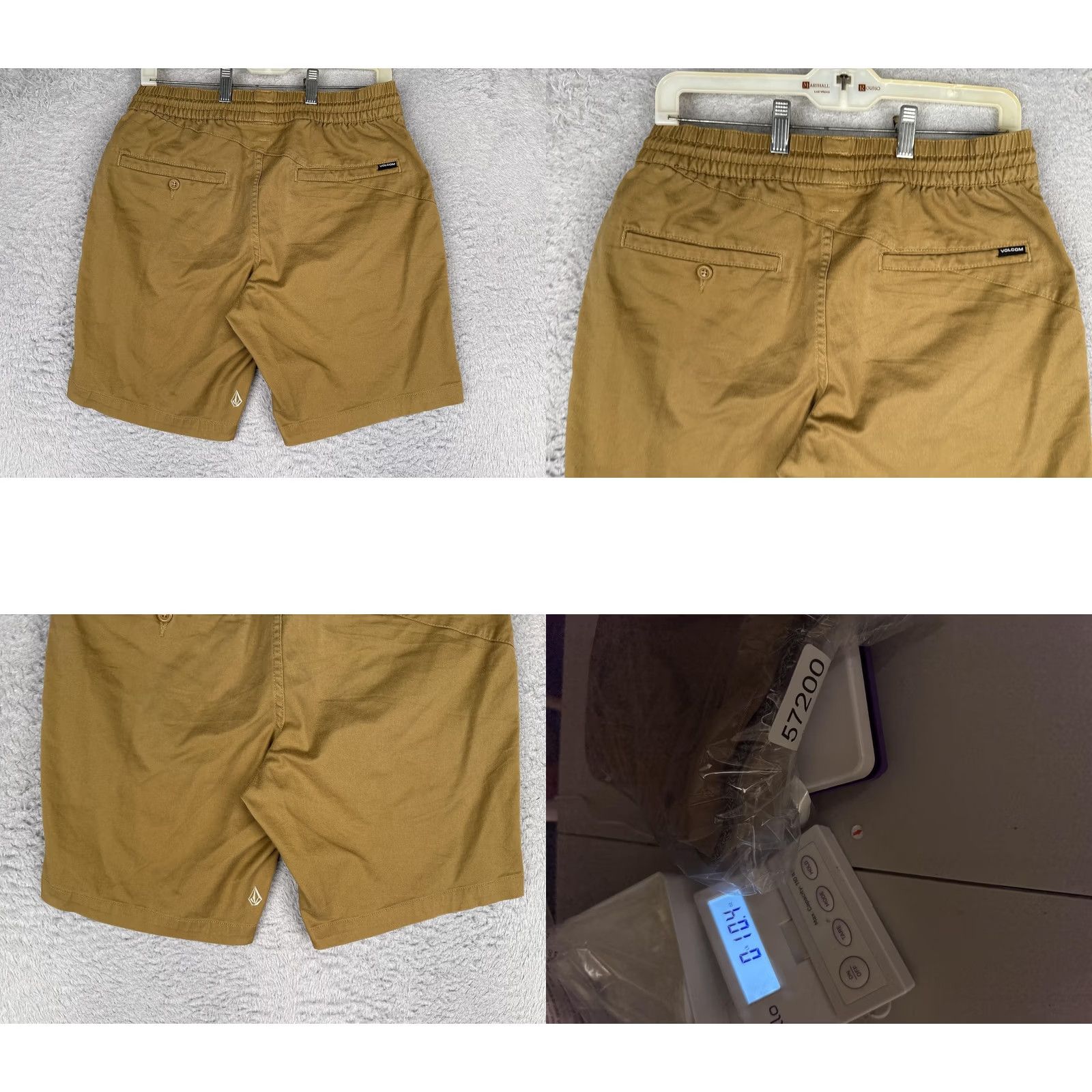 Volcom Volcom Shorts Mens 30 Brown Chino 9 Inseam Drawstring Elastic Waist Summer Venting Logo Pockets Casual Regular Fit Size US 30 / EU 46 - 9 Thumbnail