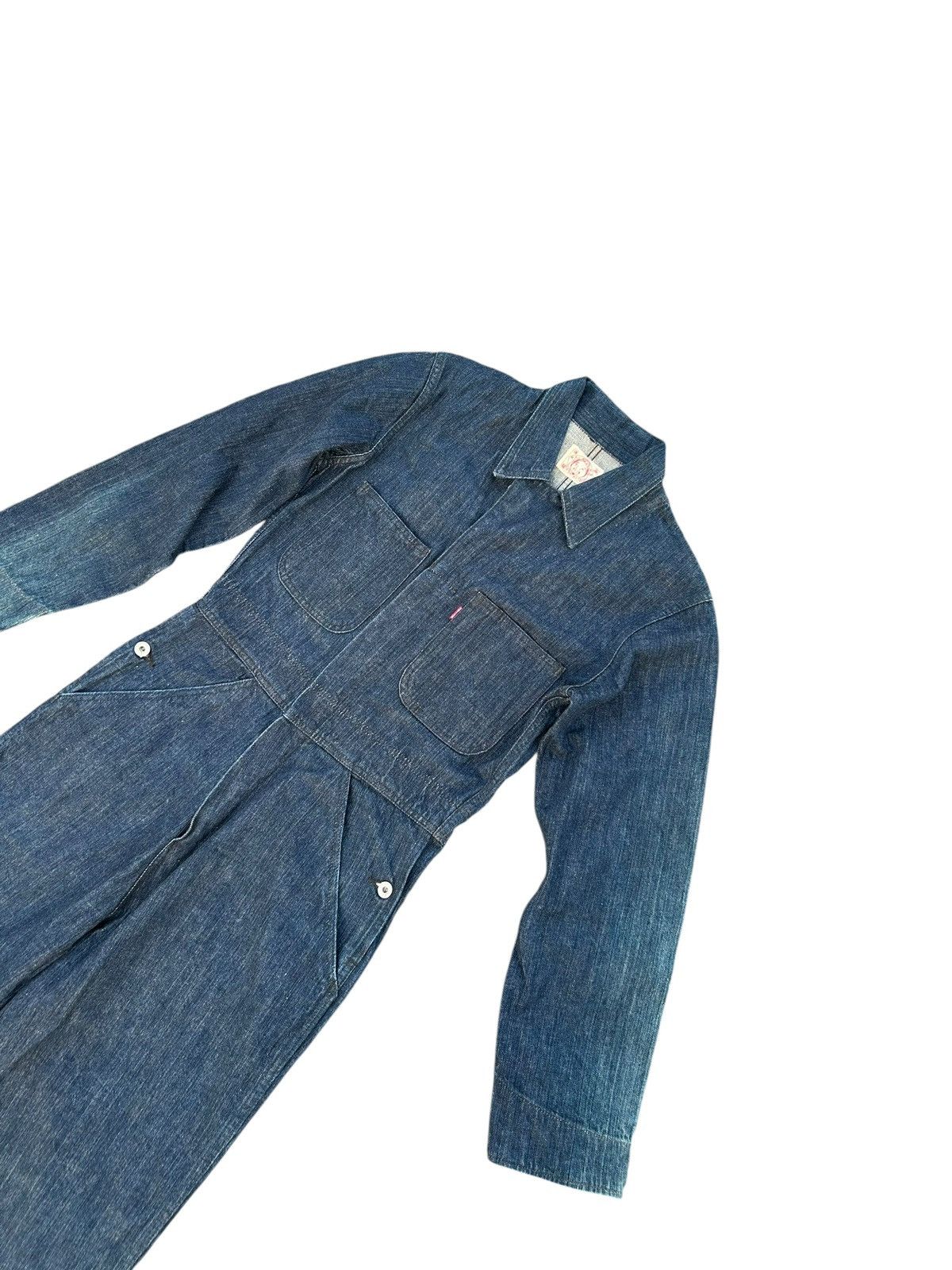 Evisu × Japanese Brand RARE!!! Vintage Evisu Japan Seagull Blue Denim Coverall Size US 38 / EU 54 - 10 Thumbnail