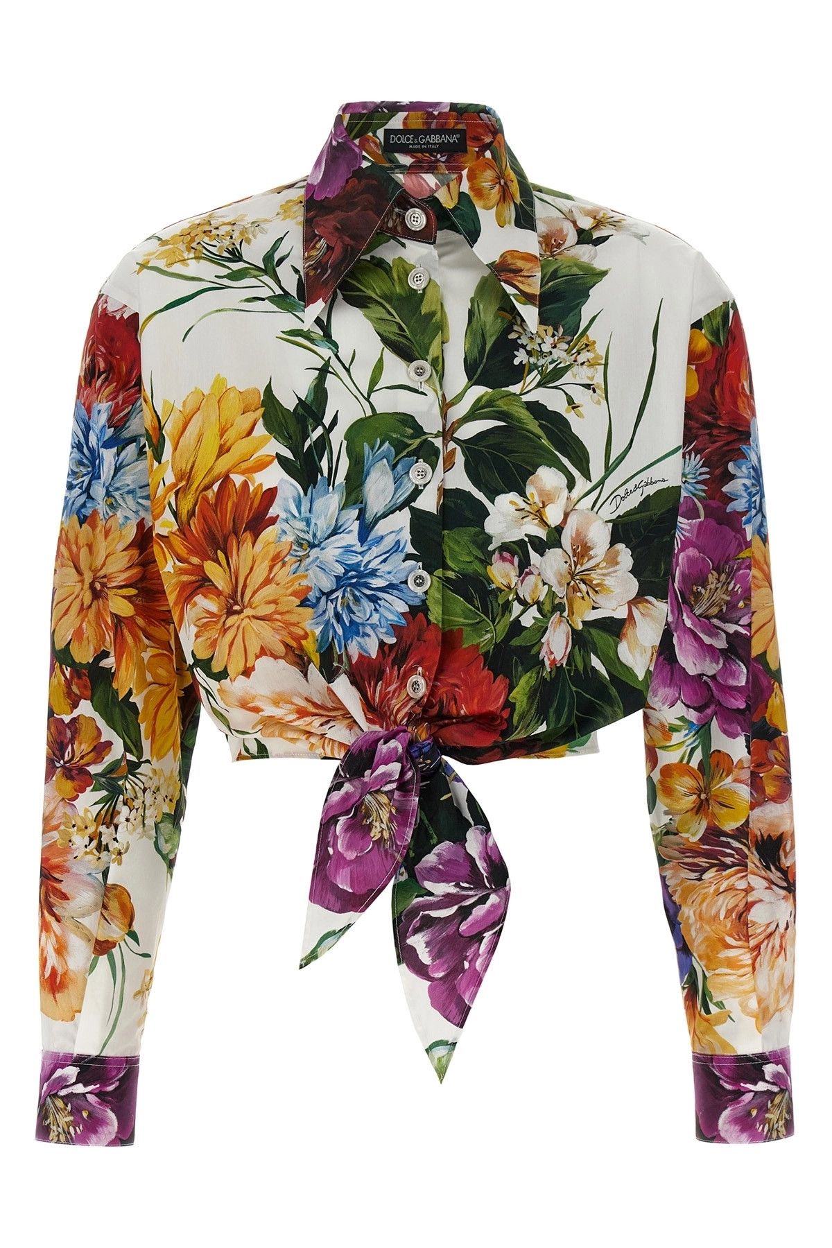 Dolce & Gabbana Floral crop shirt Size S / US 4 / IT 40 - 1 Thumbnail
