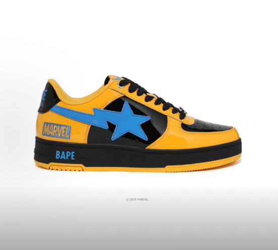 Bape × Marvel Comics BAPE × Fantastic Four Patent Leather Low-Top Casual Sneakers Size US 10 / EU 43 - 4 Thumbnail
