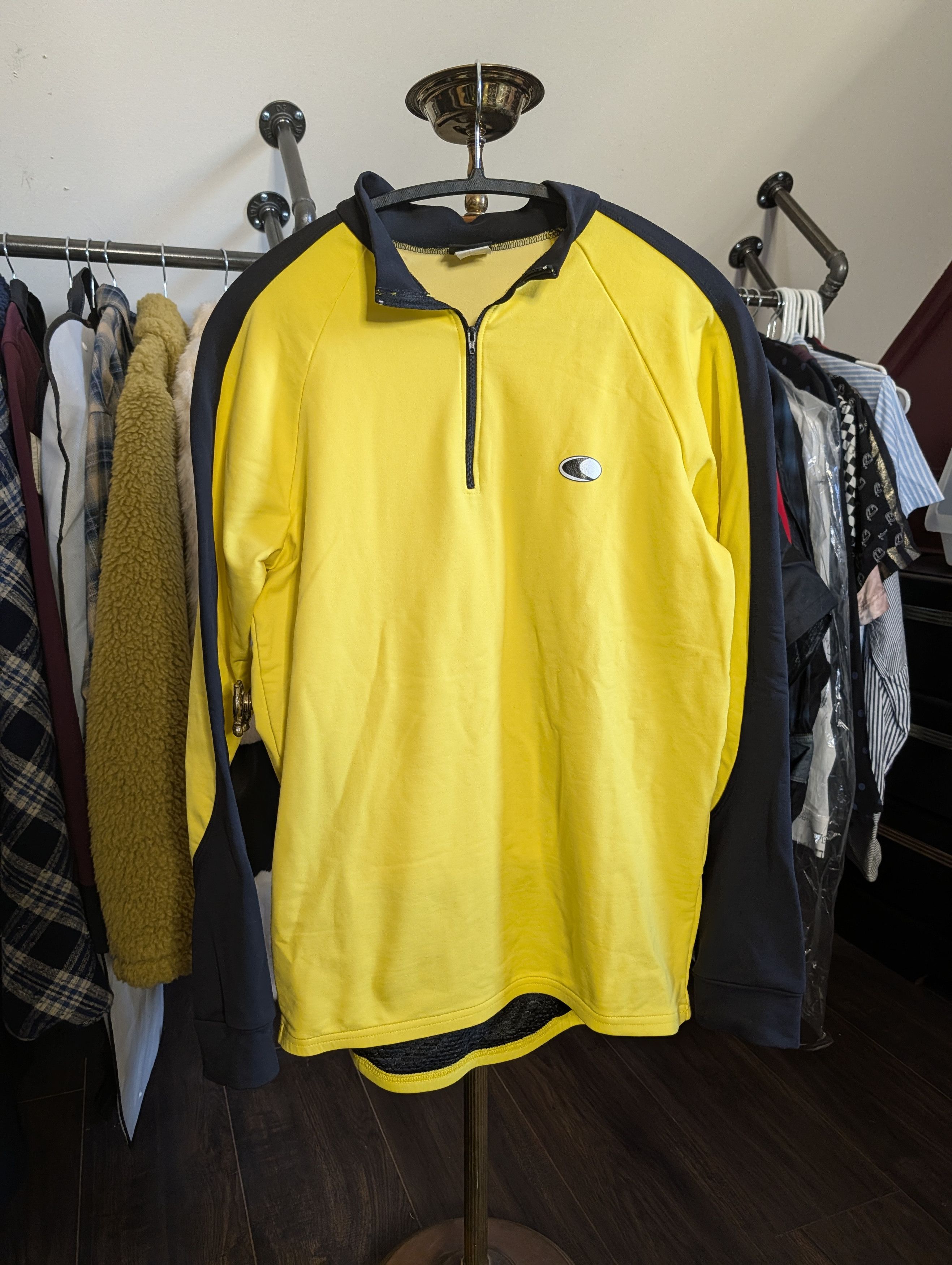 Canari VTG MiUSA Yellow L/S 1/4 Zip Yellow Logo Cycling Jersey Size US L / EU 52-54 / 3 - 1 Thumbnail