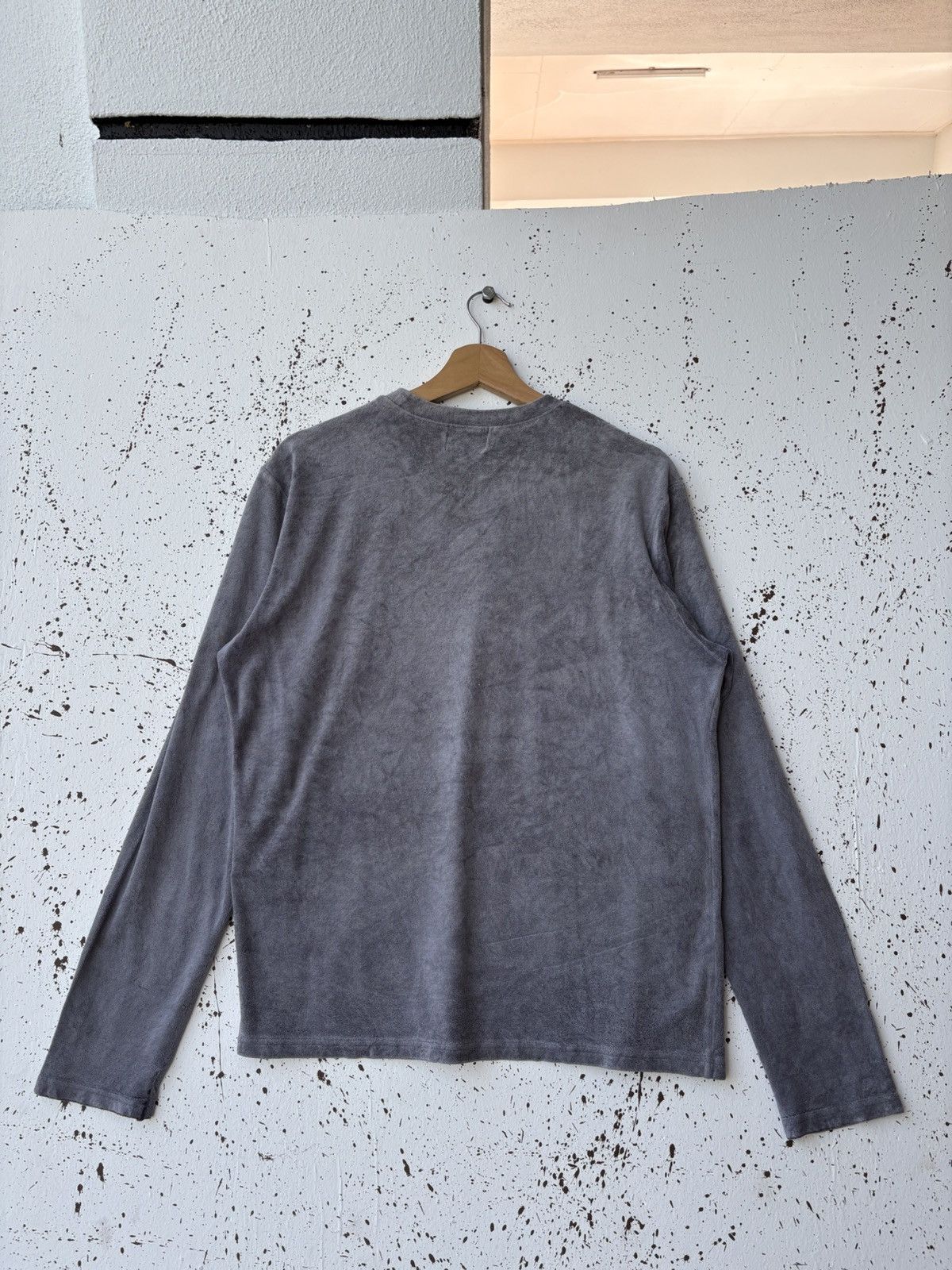 Yohji Yamamoto Rare‼️ Vintage 90s Yohji Yamamoto Velvet Crewneck Sweatshirt Size US L / EU 52-54 / 3 - 7 Thumbnail