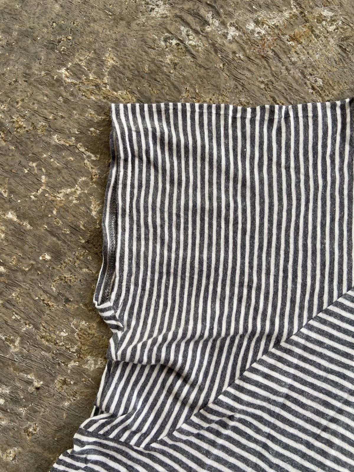 Yohji Yamamoto 2000s Y’s For Living - Yohji Yamamoto Stripe Boxy T-Shirt Size M / US 6-8 / IT 42-44 - 5 Thumbnail