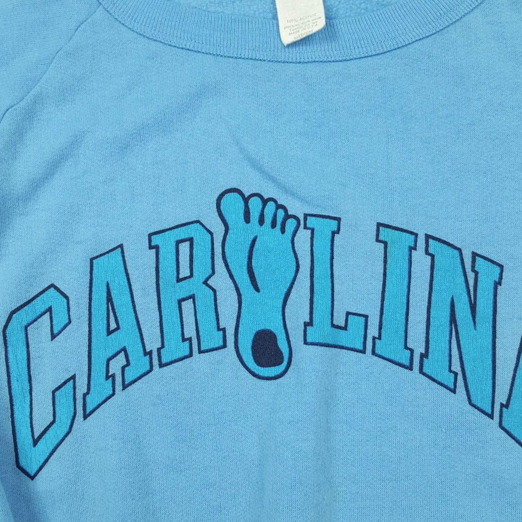 Vintage VINTAGE North Carolina Tar Heels NCAA Crewneck Sweatshirt S Blue 80s Basketball Womens/Unisex Size US S / EU 44-46 / 1 - 7 Thumbnail