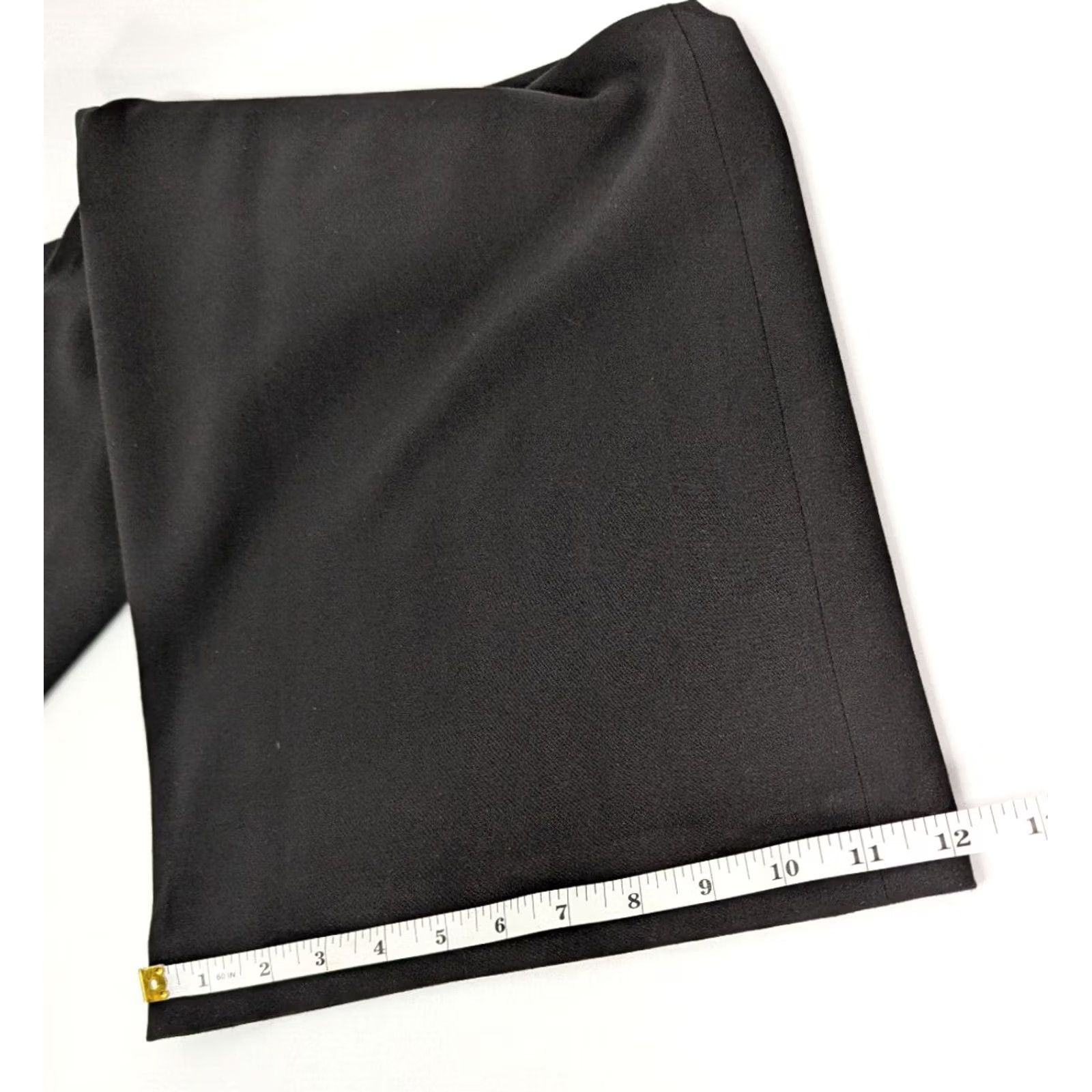 Vintage Tahari Women’s Black Wide-Leg Flat Front Career Work Dress Pants 12 Size 34" / US 12 / IT 48 - 5 Thumbnail