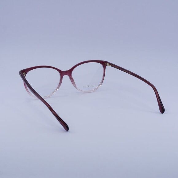 Gucci Gucci GG0550O 007 Eyeglasses Burgundy Gradient 53mm Frame Size ONE SIZE - 7 Thumbnail