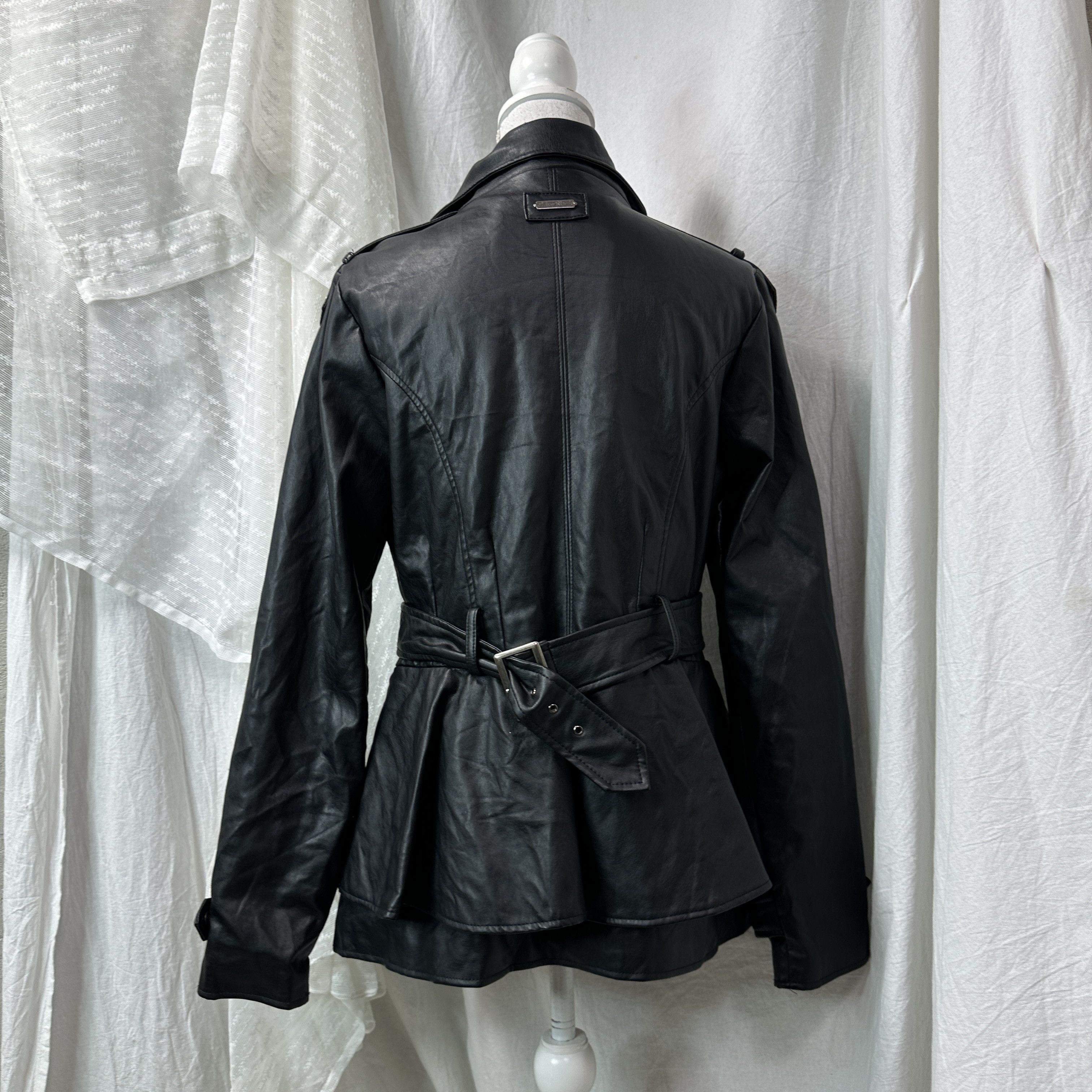 Vintage Vintage Apple Bottoms Military Styled Faux Leather Coat Y2K Size XL / US 12-14 / IT 48-50 - 3 Thumbnail
