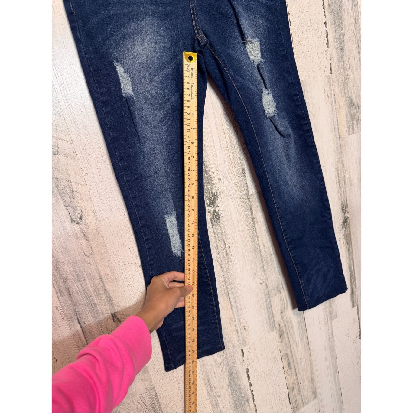 Other S & A Jeans Women’s Skinny Dark Wash Distressed Stretch Deni Size 29" - 9 Thumbnail