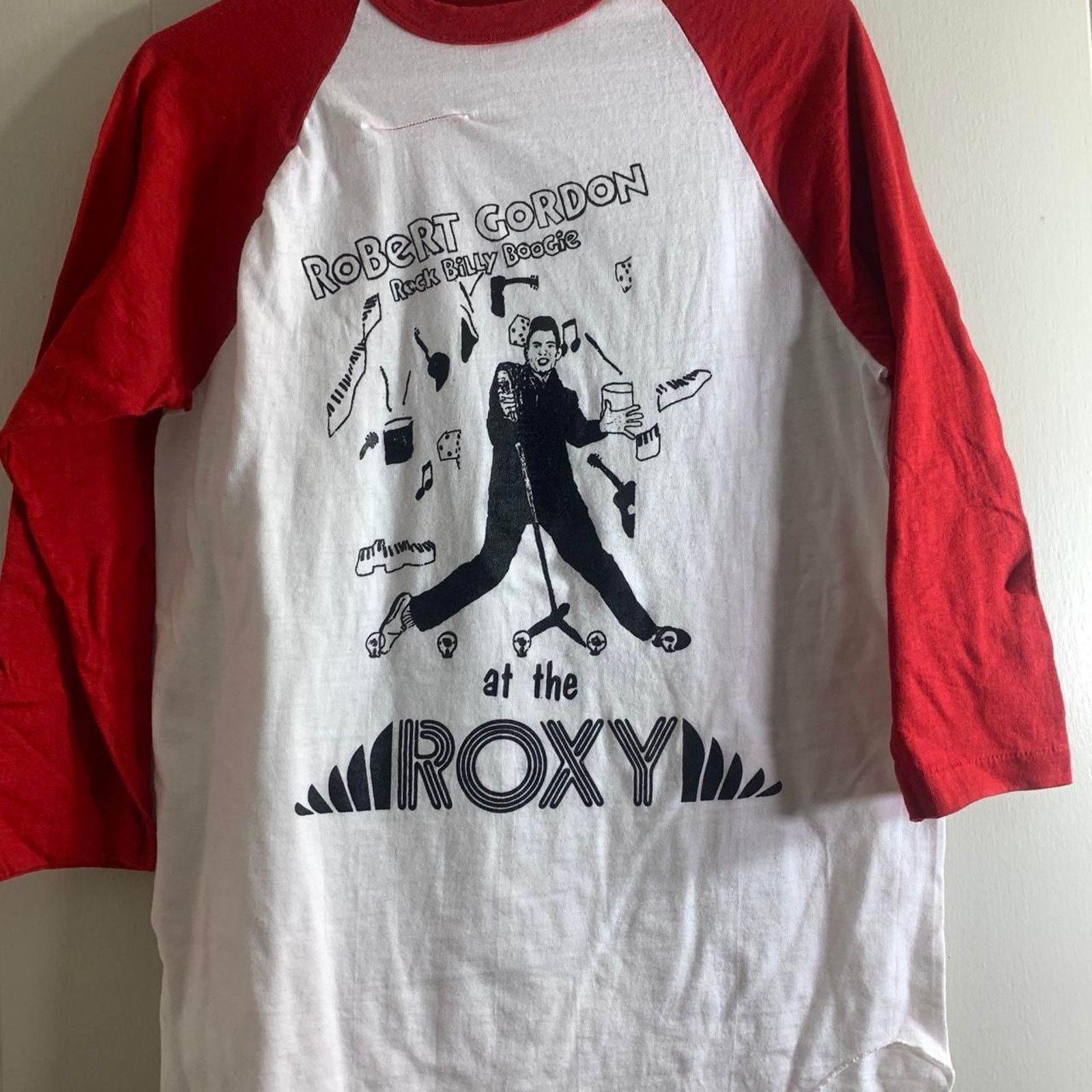 Vintage vintage 1978 ROBERT GORDON The Roxy 3/4 sleeve tee shirt XL Size US XL / EU 56 / 4 - 3 Thumbnail