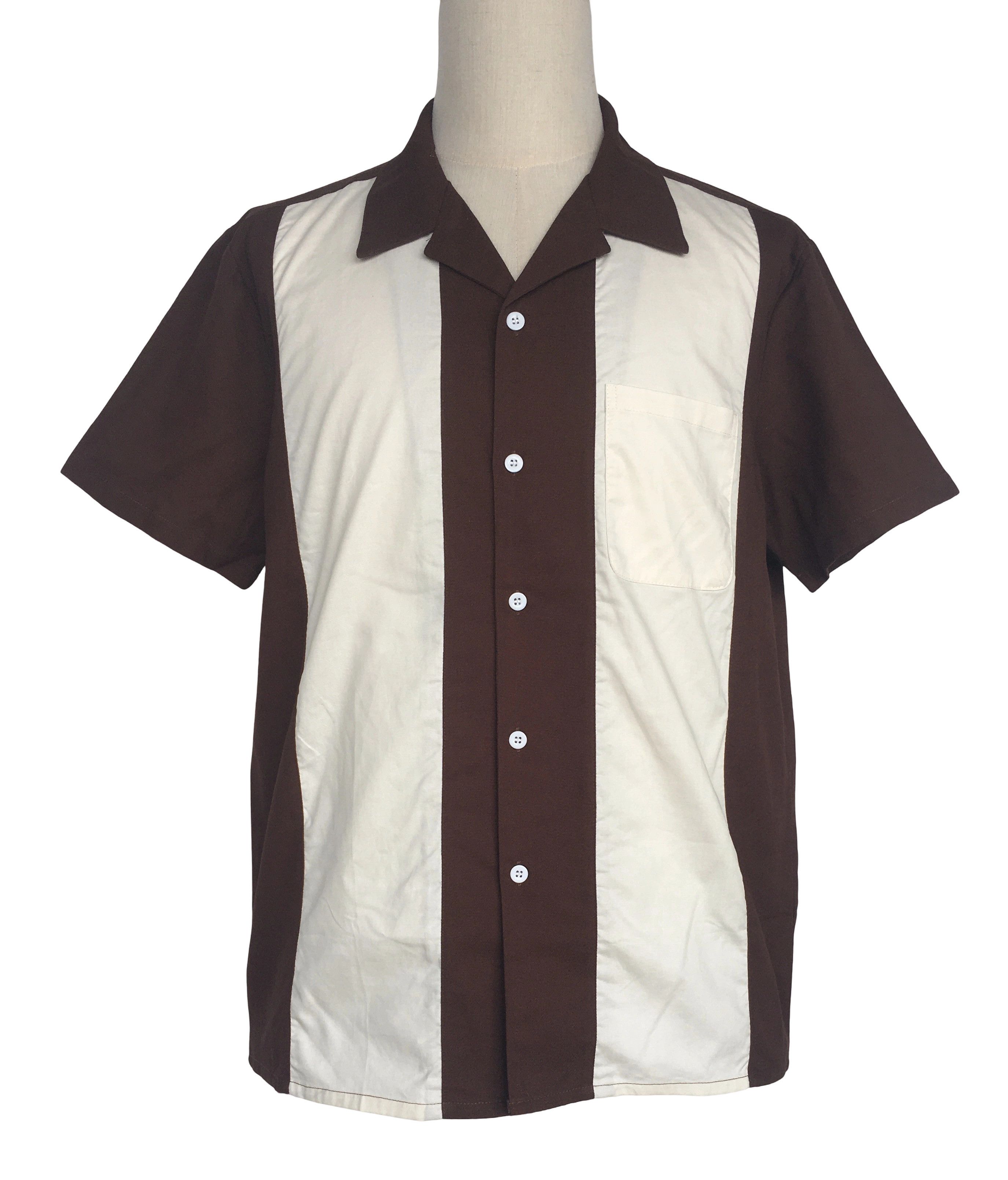 Other Vintage Style Western Shirts Bowling Shirts-brwon Size US XXL / EU 58 / 5 - 1 Thumbnail