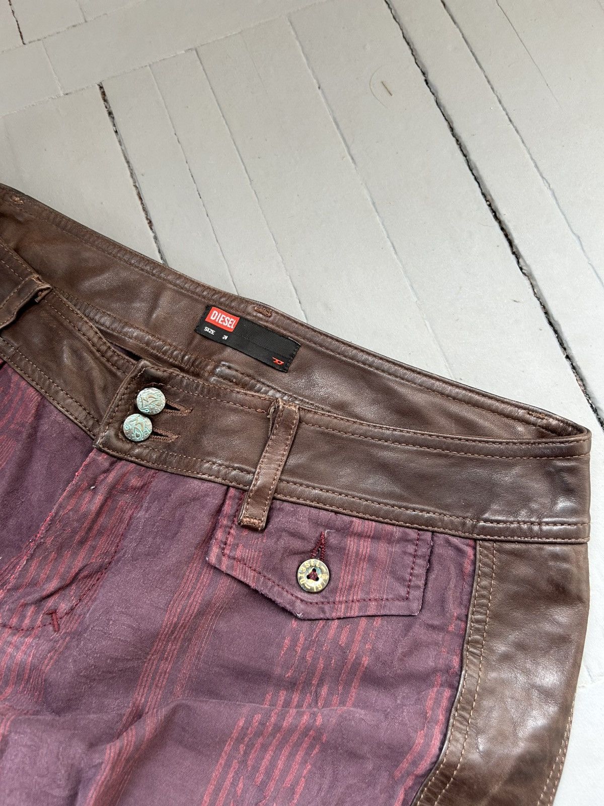 Diesel Diesel pants leather vintage Size 28" / US 6 / IT 42 - 3 Thumbnail