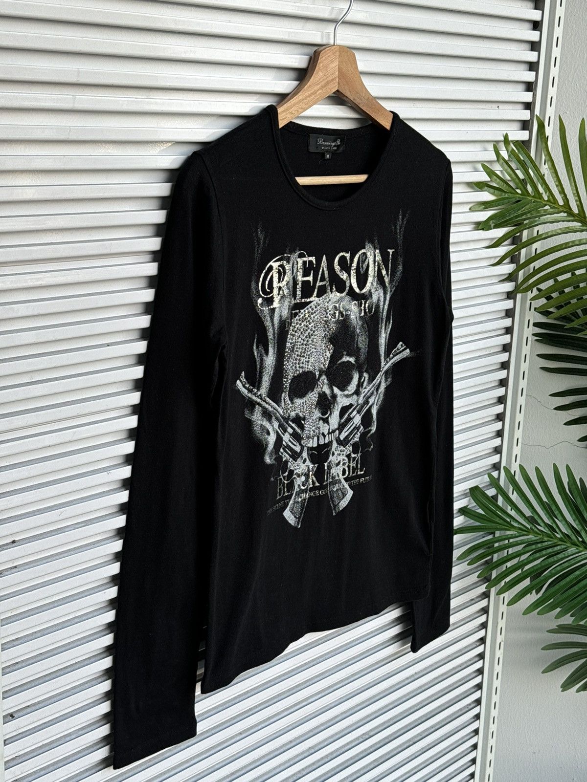 Japanese Brand Punk Bernings Sho Skulls Poem Riot Longsleeves Size US M / EU 48-50 / 2 - 2 Thumbnail