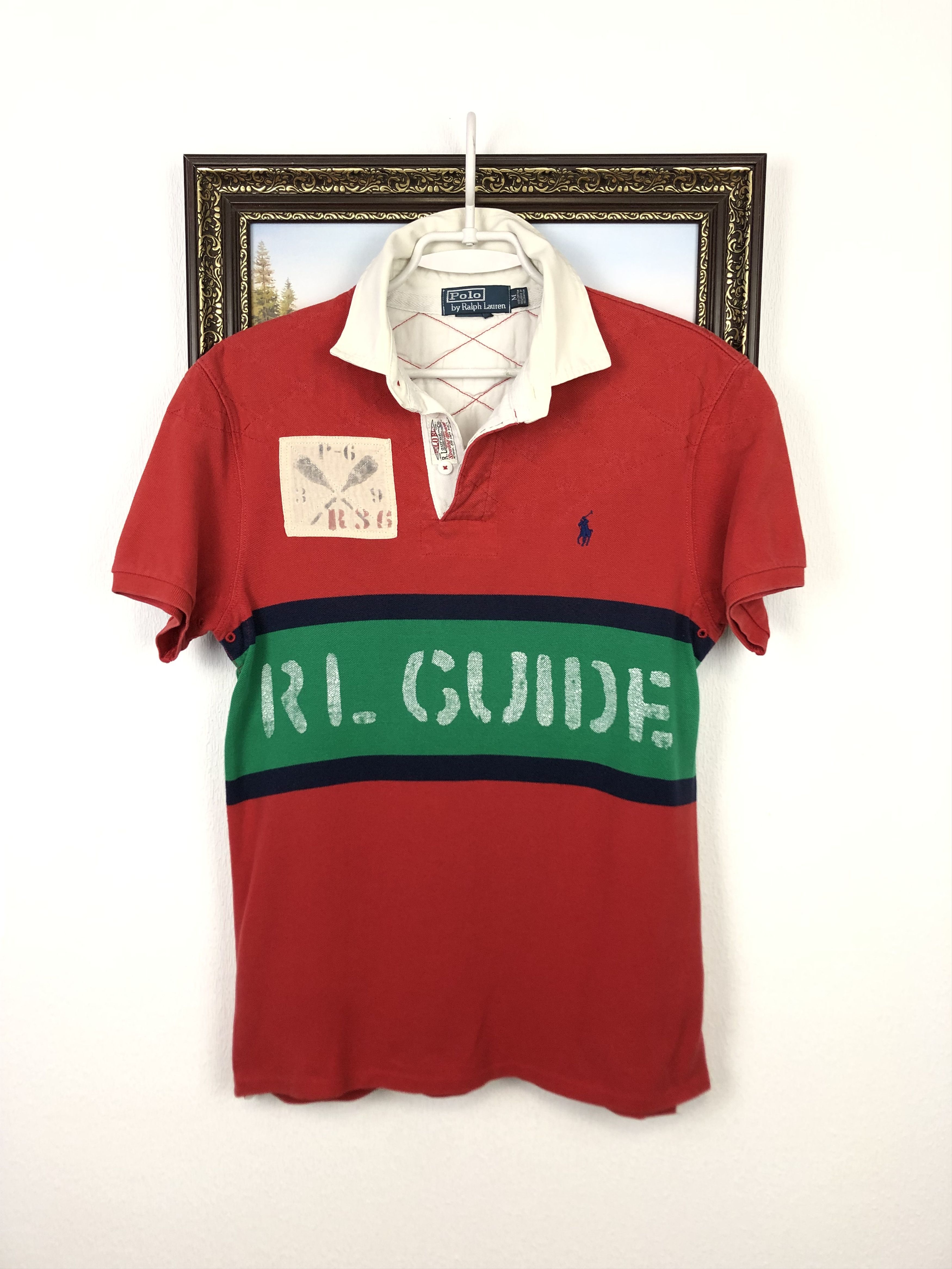 Polo Ralph Lauren Vintage Polo Ralph Lauren Shirt RL Guide Spell Out Slim Fit Size US M / EU 48-50 / 2 - 1 Thumbnail