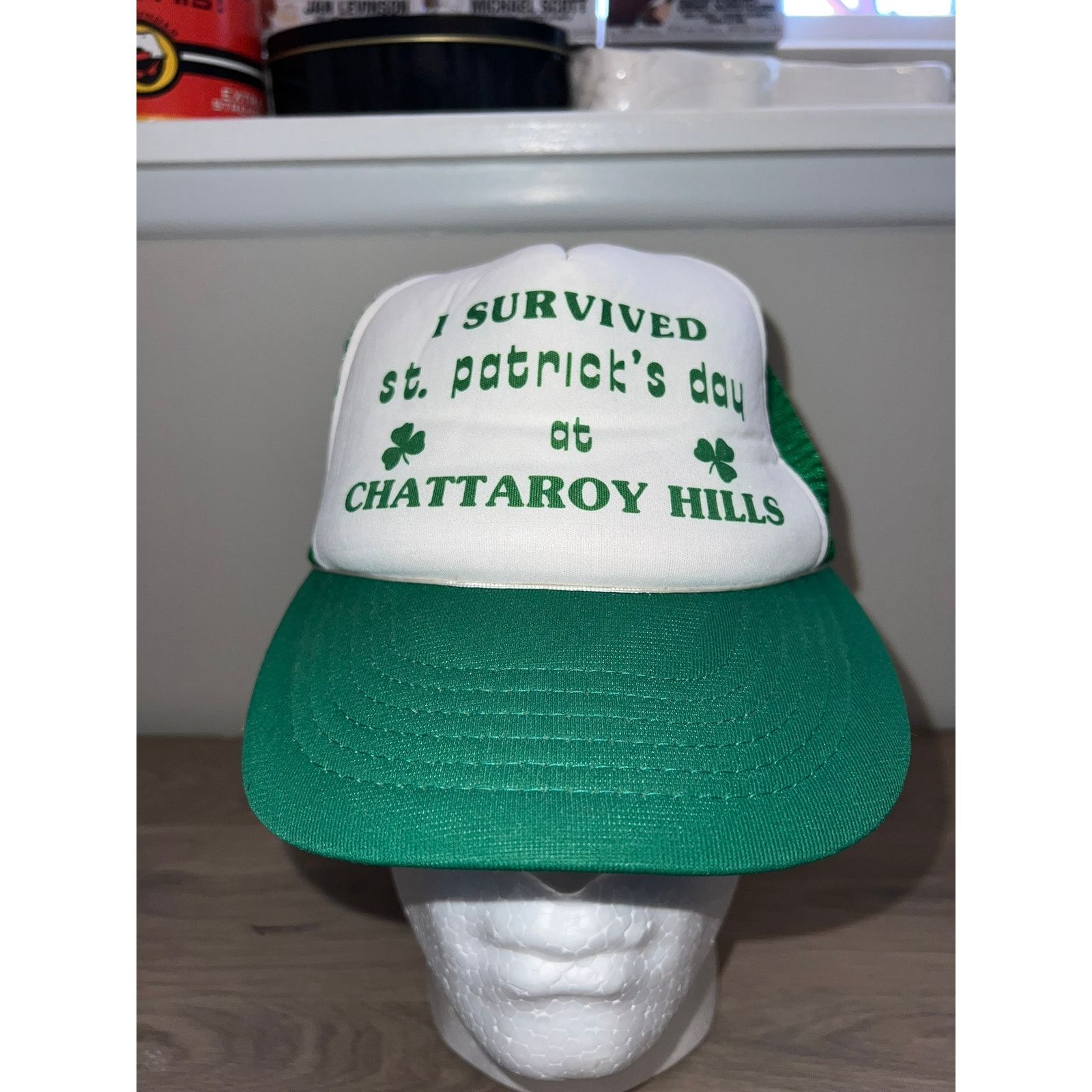 Vintage St. Patrick's Day Hat Trucker Snapback Chattaroy Hills OS Size ONE SIZE - 2 Thumbnail