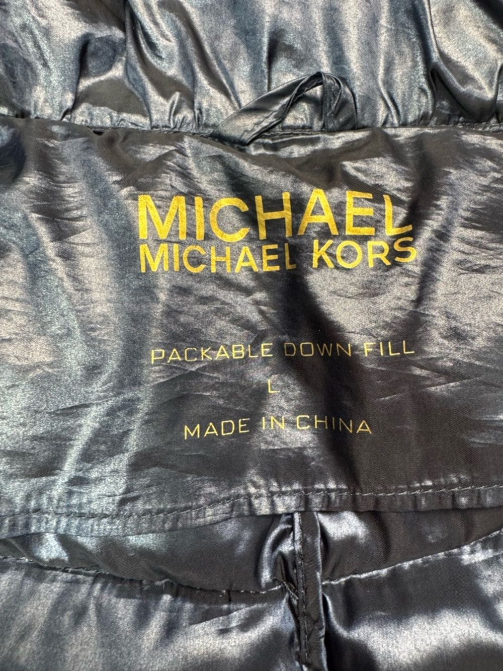 Michael Kors Michael Kors Dark Navy Long Quilted Down Fill Puffer Coat S Size L / US 10 / IT 46 - 7 Thumbnail