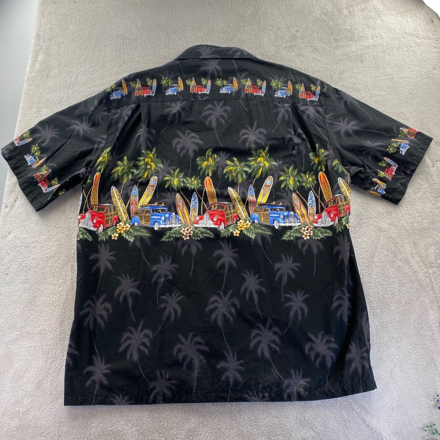 Pacific Legend Pacific Legend Men's Woodie Surfboard Hawaiian Shirt XXL Size US XXL / EU 58 / 5 - 9 Thumbnail