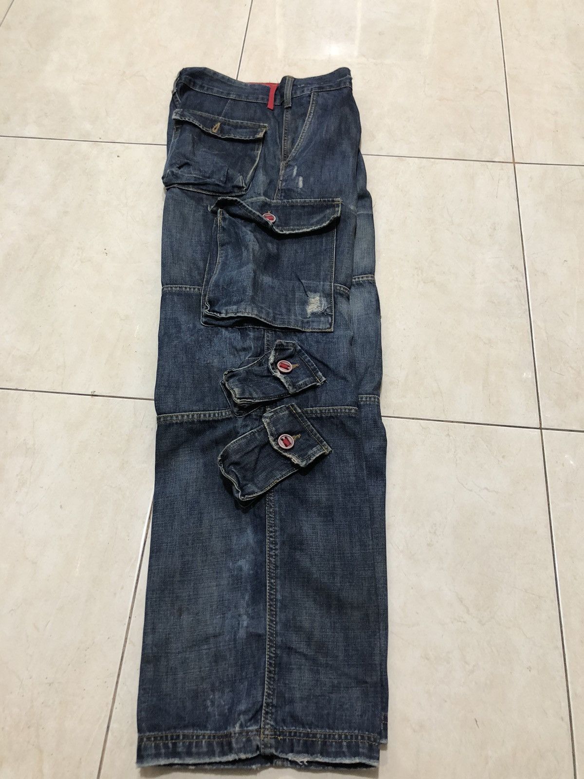 LOWBOX a.n.b newyork 10 pocket Baggy cargo denim Size US 33 - 9 Thumbnail