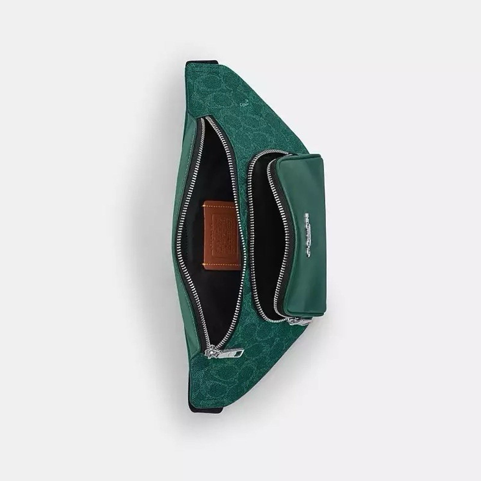 Coach NWT COACH Racer Small Belt Bag Silver/Sea Green CEB24 Size ONE SIZE - 7 Thumbnail