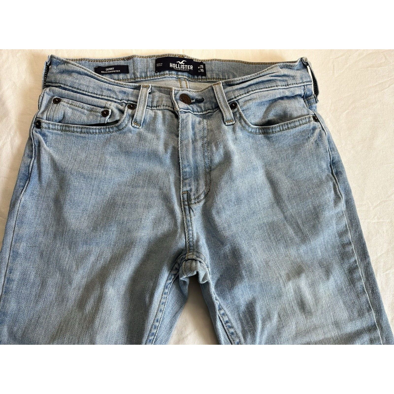 Hollister Hollister Calif 28x30 Epic Flex Skinny Light Blue Normcore Size US 28 / EU 44 - 9 Thumbnail