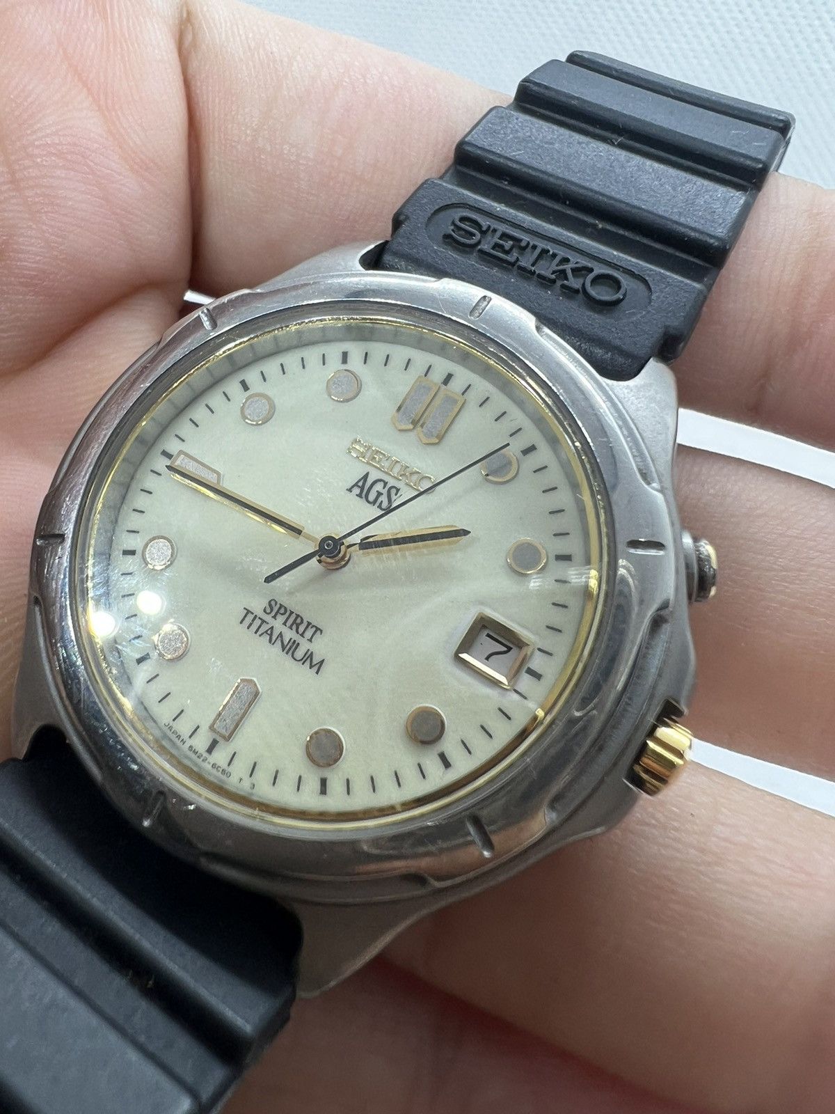 Seiko × Vintage Seiko AGS Kinetic Spirit Titanium Size ONE SIZE - 6 Thumbnail