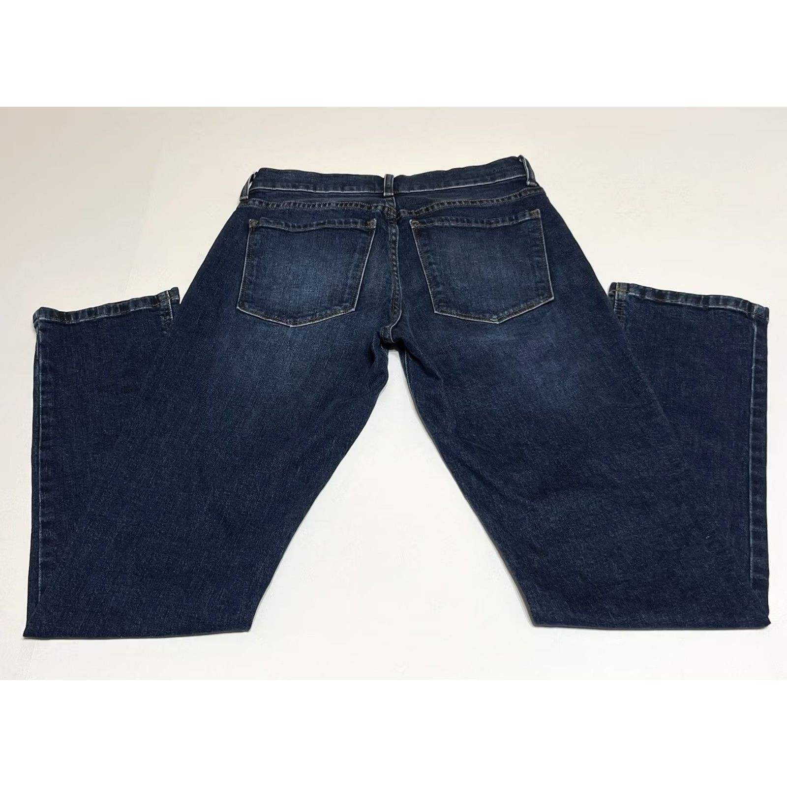 Mott & Bow Mott & Bow Women's Boyfriend Jeans Blue Mid Rise Regular Length 28x30 Stretch Denim Logo Zipper Pockets 28 Waist Pattern Solid Size 28" / US 6 / IT 42 - 2 Thumbnail