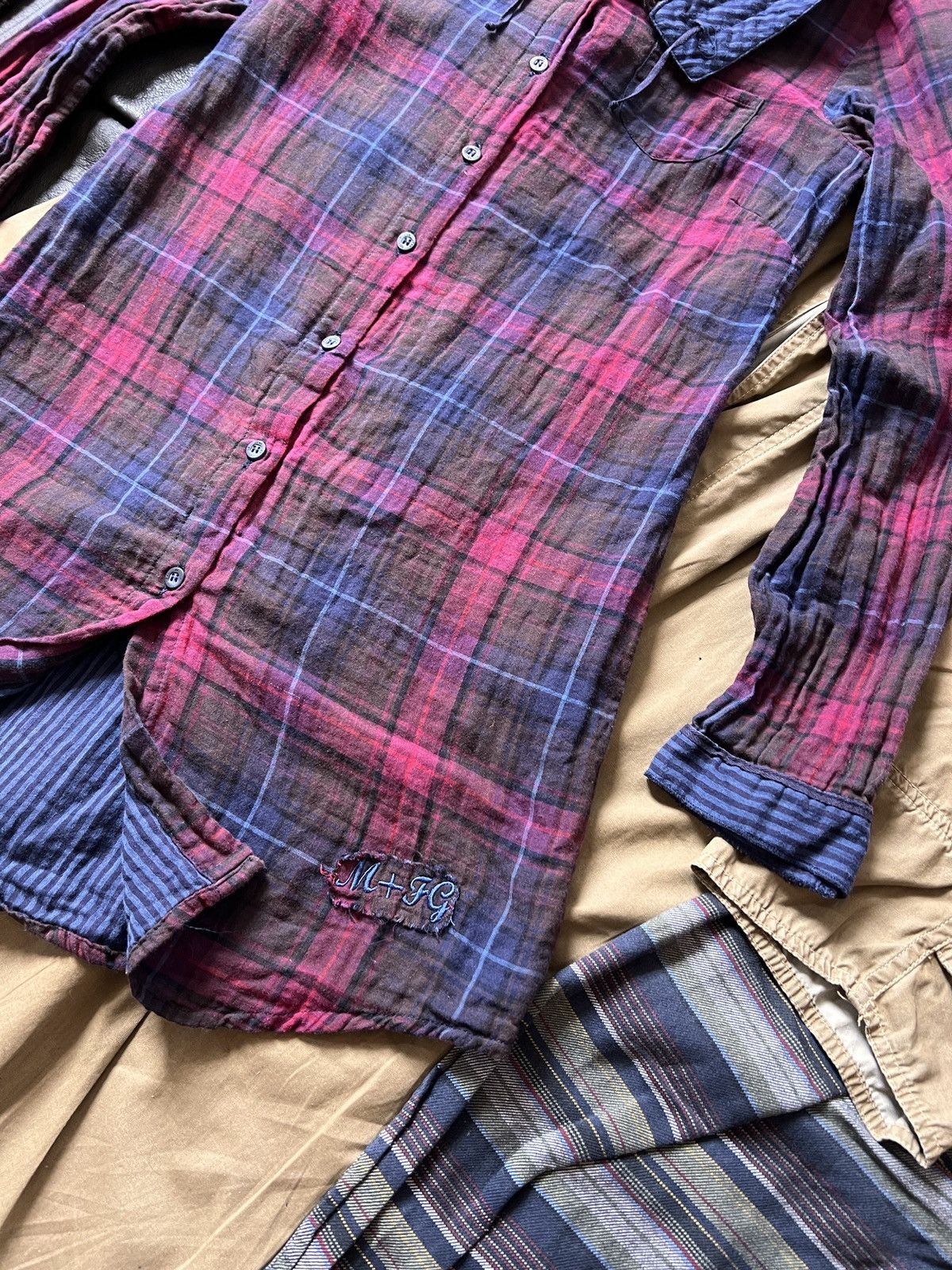 Marithe + Francois Girbaud Vintage Marithe Francouis Girbaud Buttn Up Avant-Garde Shirt Size XS / US 0-2 / IT 36-38 - 7 Thumbnail