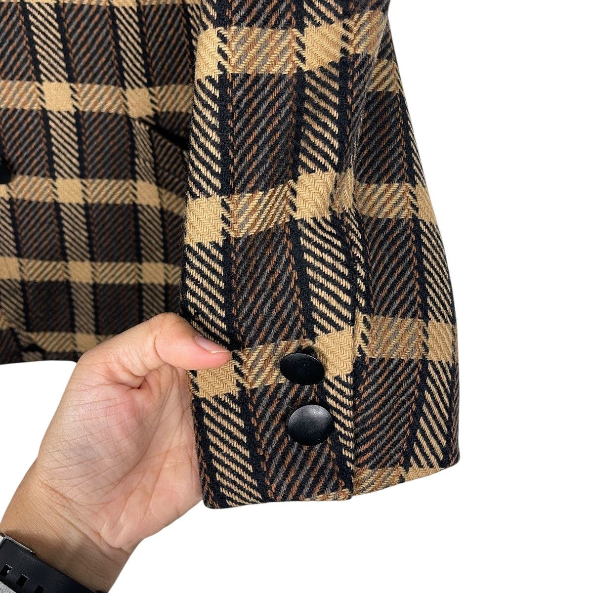 Aquascutum Vintage Aquacustum Check Button Jacket Size M / US 6-8 / IT 42-44 - 13 Thumbnail