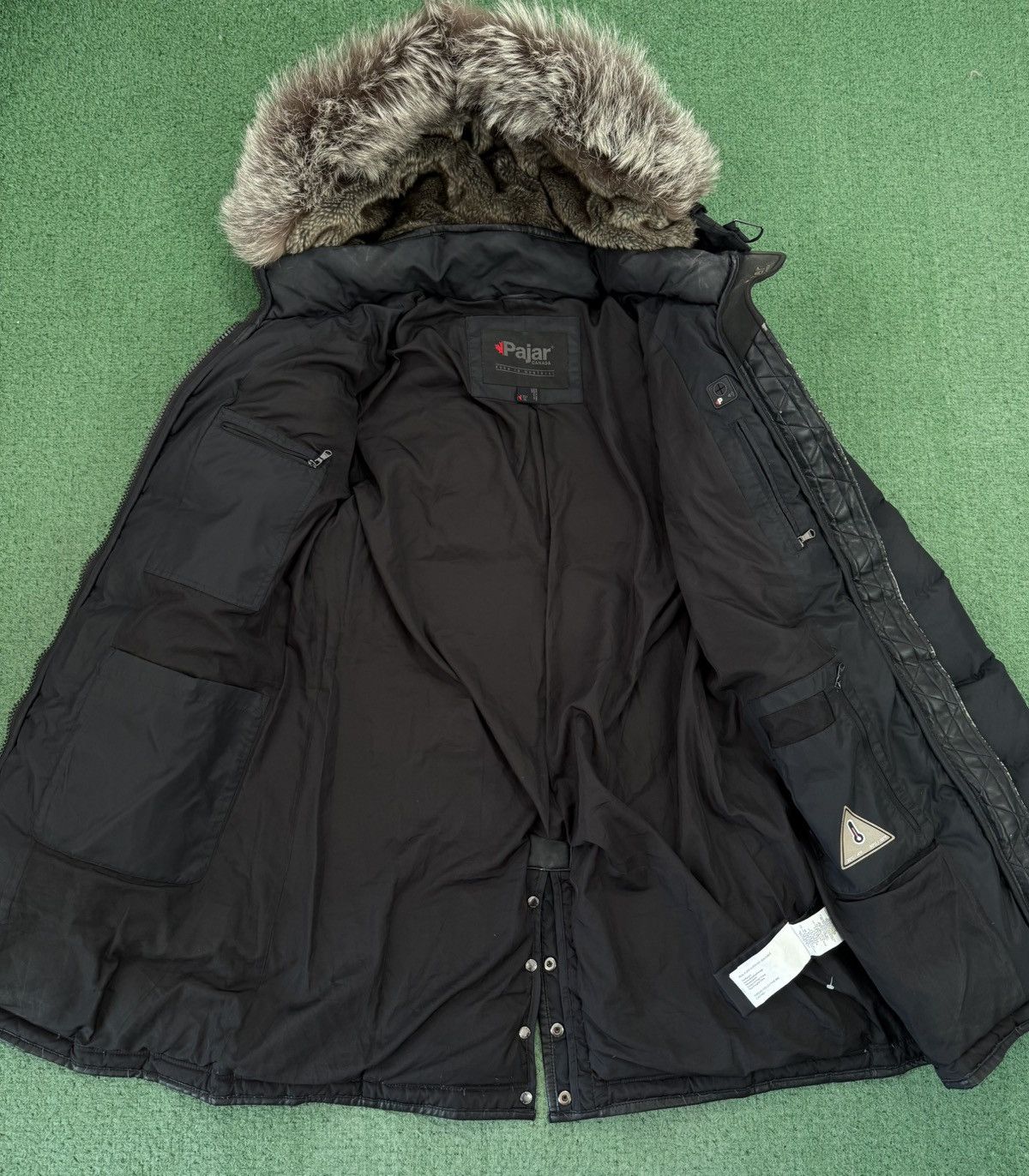 Pajar Pajar Canada Black Down Fox Fur Jacket Parka Size XL / US 12-14 / IT 48-50 - 3 Thumbnail