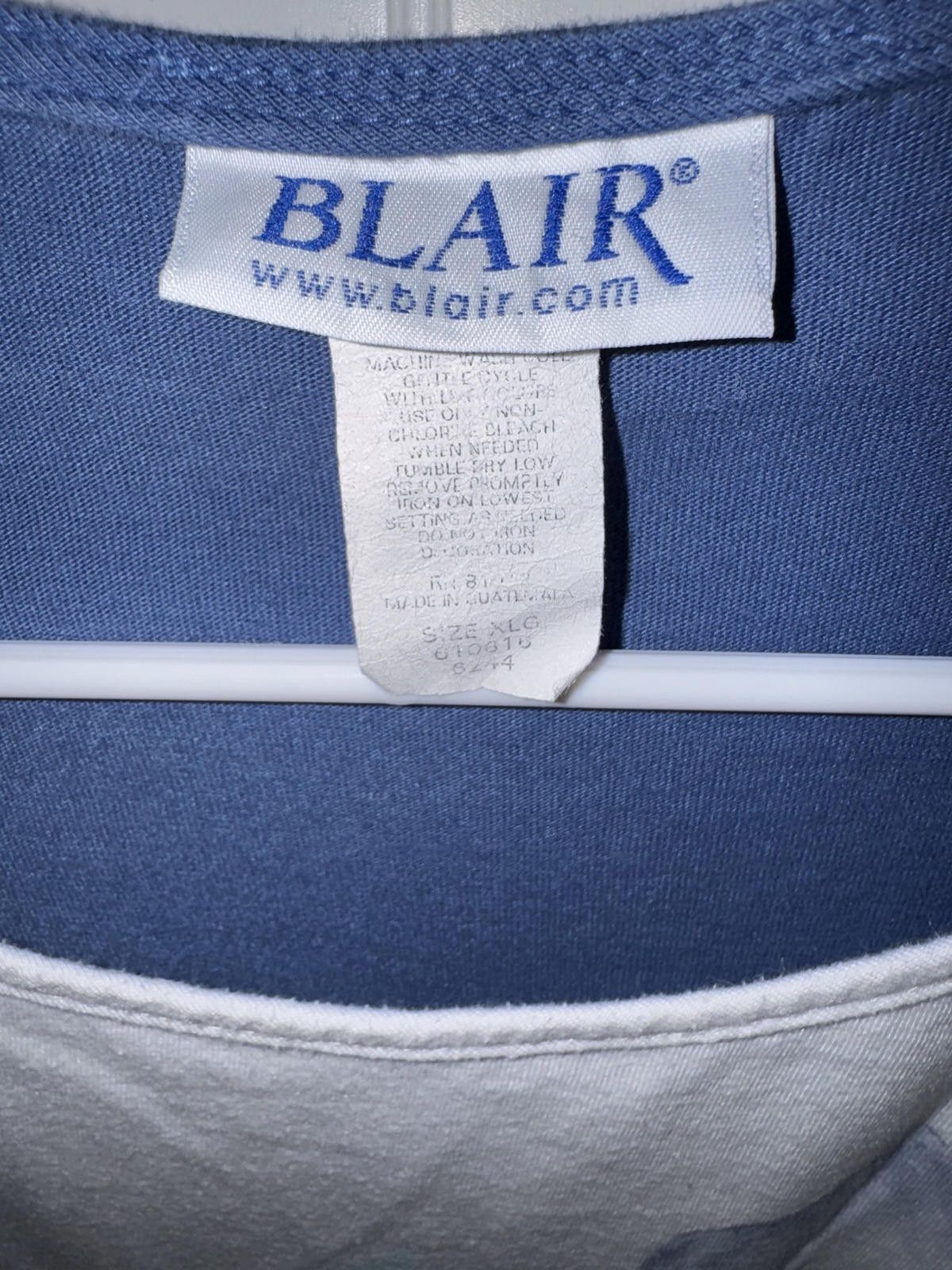 Blair Vintage Blair Blue and White Floral Print Cardigan Top XL Size XL / US 12-14 / IT 48-50 - 3 Thumbnail