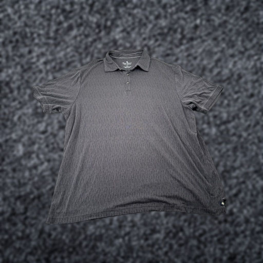 Nat Nast Nat Nast Silk Shirt Mens 2XL Gray Black Polo Short Sleeve Bowling Luxury Size US XXL / EU 58 / 5 - 1 Thumbnail