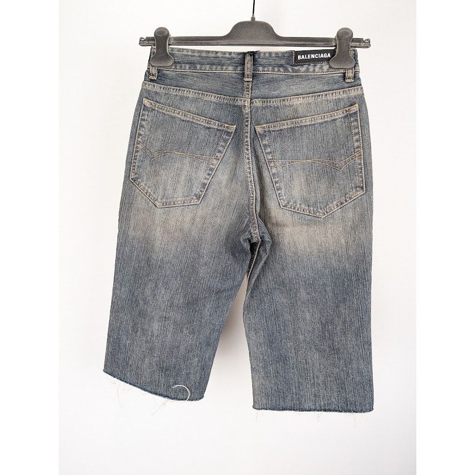 Balenciaga o1rshd1 (Fits XS) Denim Shorts in Light Blue Size US 30 / EU 46 - 8 Thumbnail