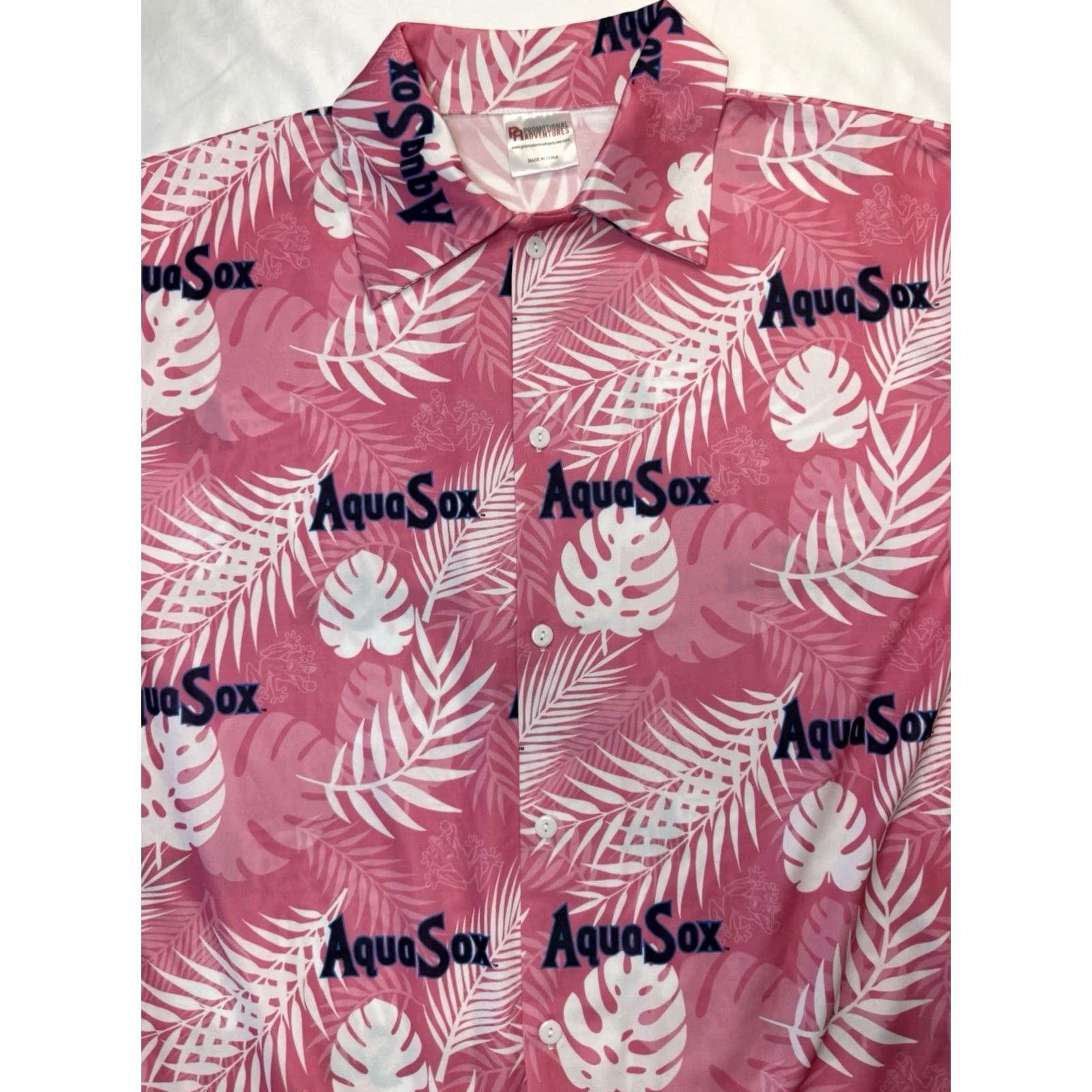 Pinko Everett Aquasox Hawaiian Shirt Men Large Pink Floral AOP Button Up Casual GUC Size US L / EU 52-54 / 3 - 2 Thumbnail