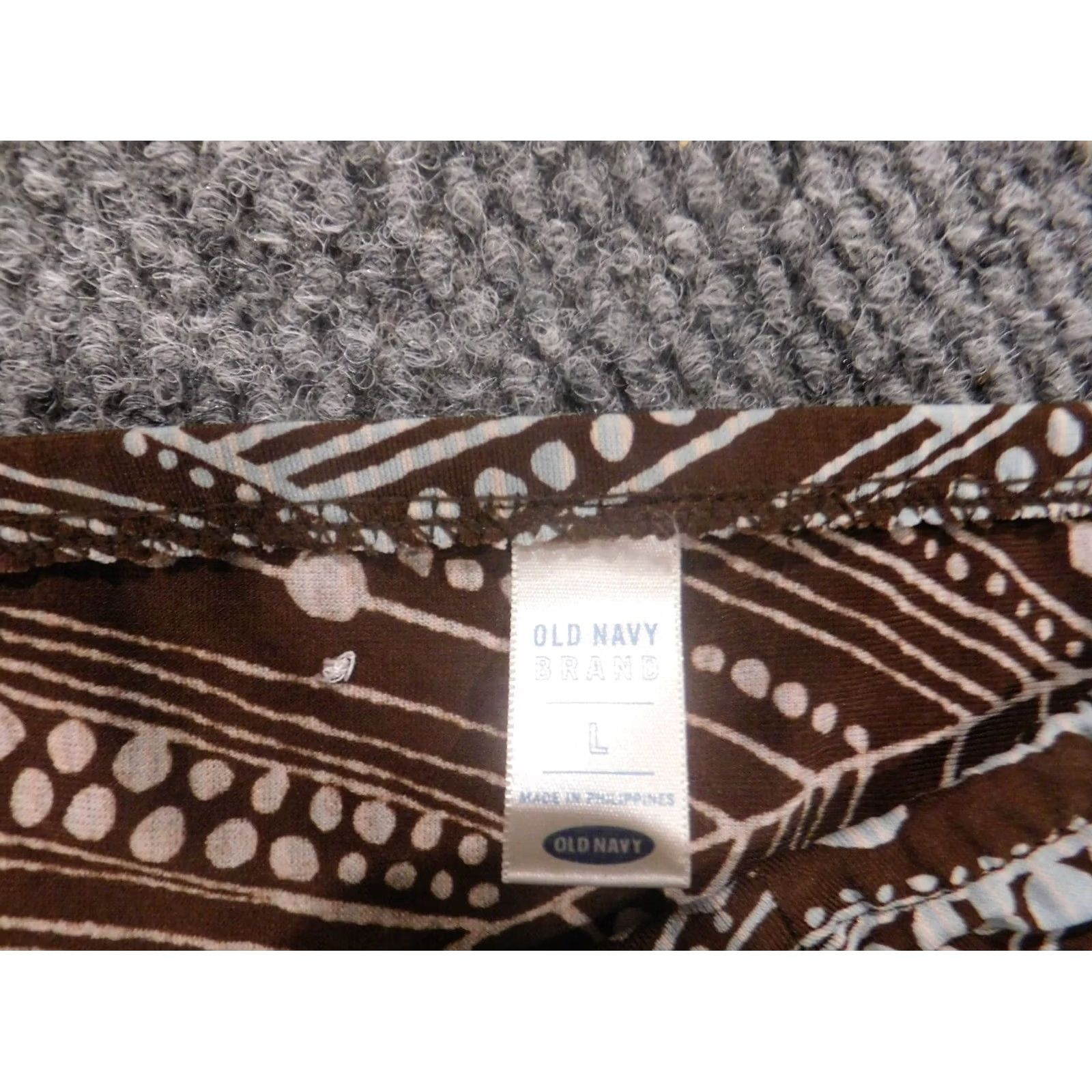 Old Navy Old Navy Womens Blouse L Brown Round Neck Pullover Long Sleeve Stretch Casual Regular Size L / US 10 / IT 46 - 5 Thumbnail