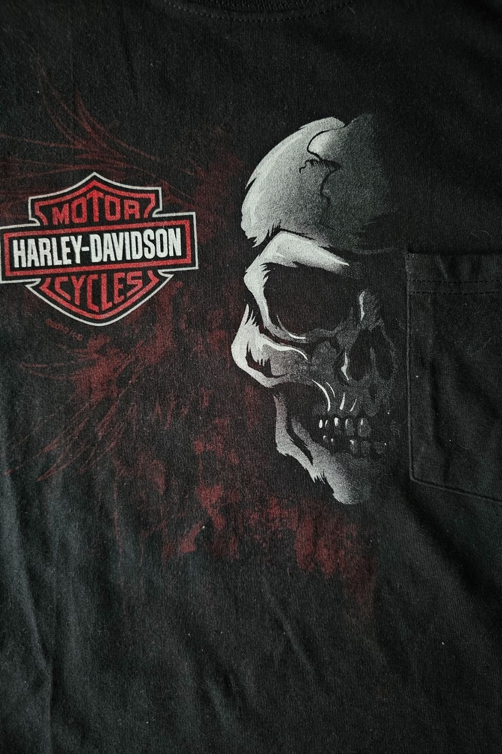 Harley Davidson Harley Geneva Skull Pocket Dealer Tee M Size US M / EU 48-50 / 2 - 4 Thumbnail