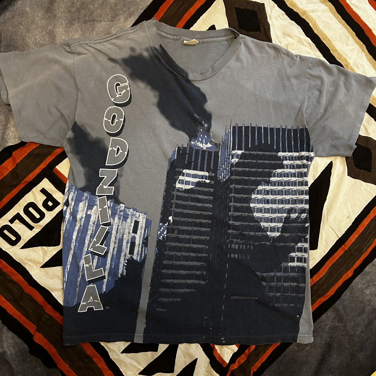 1997 Vintage CRONIES Godzilla AOP Tee Grey