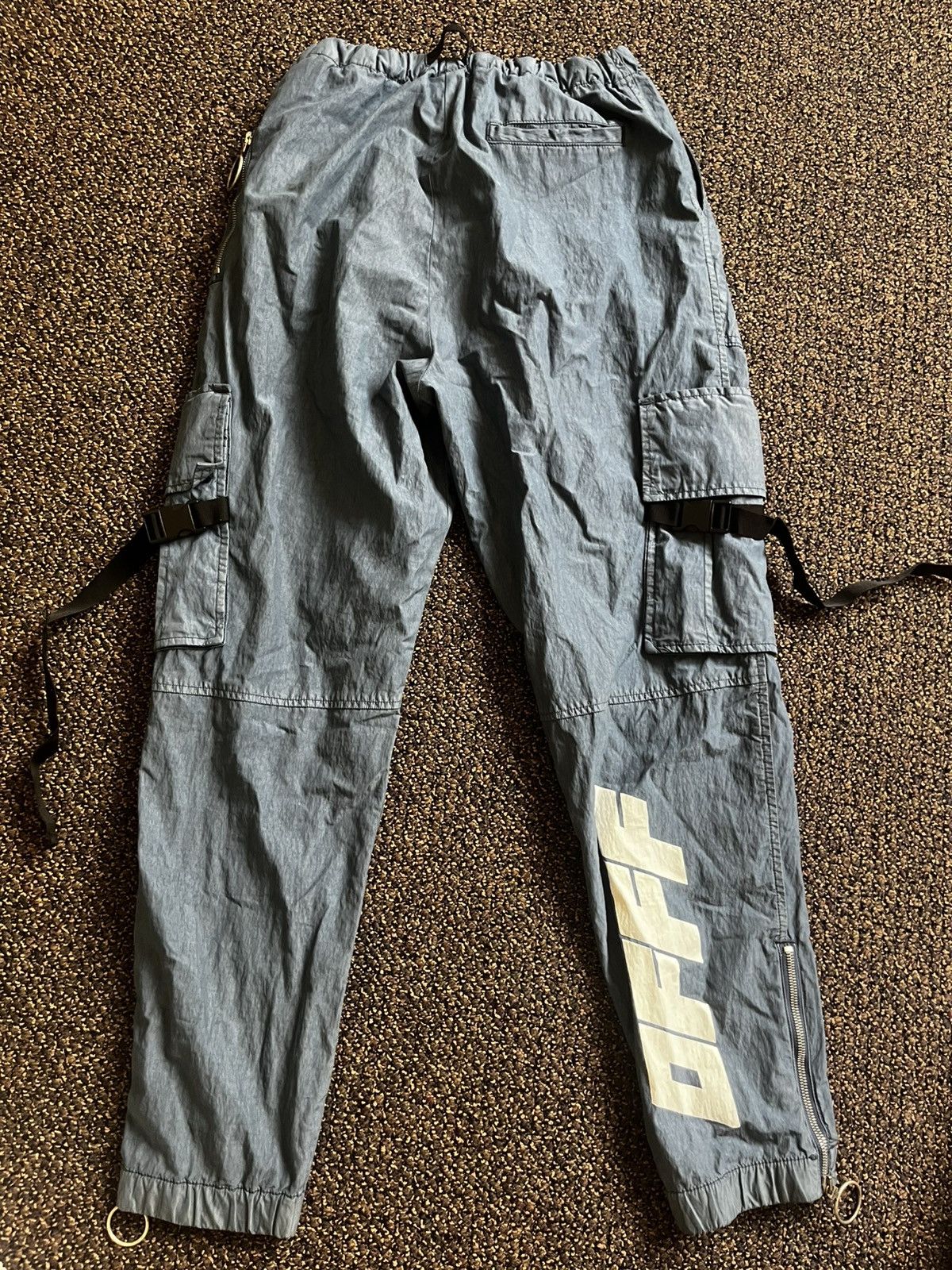 Off-White Off-White Parachute Cargo Pants Blue/White 18/19 Collection Size US 29 - 2 Thumbnail
