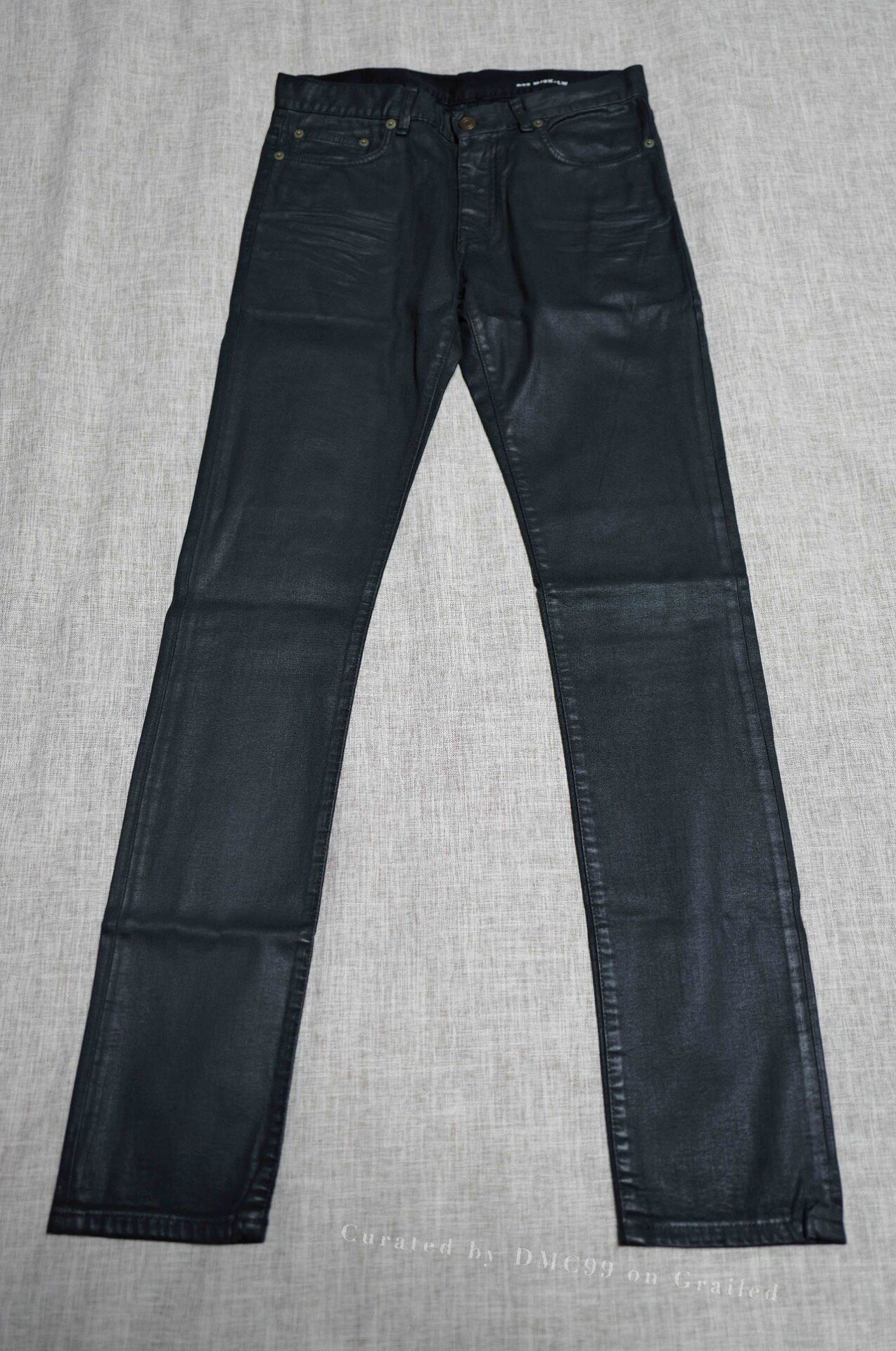 Hedi Slimane × Saint Laurent Paris 13FW D02 Black Chain Jeans Sz30