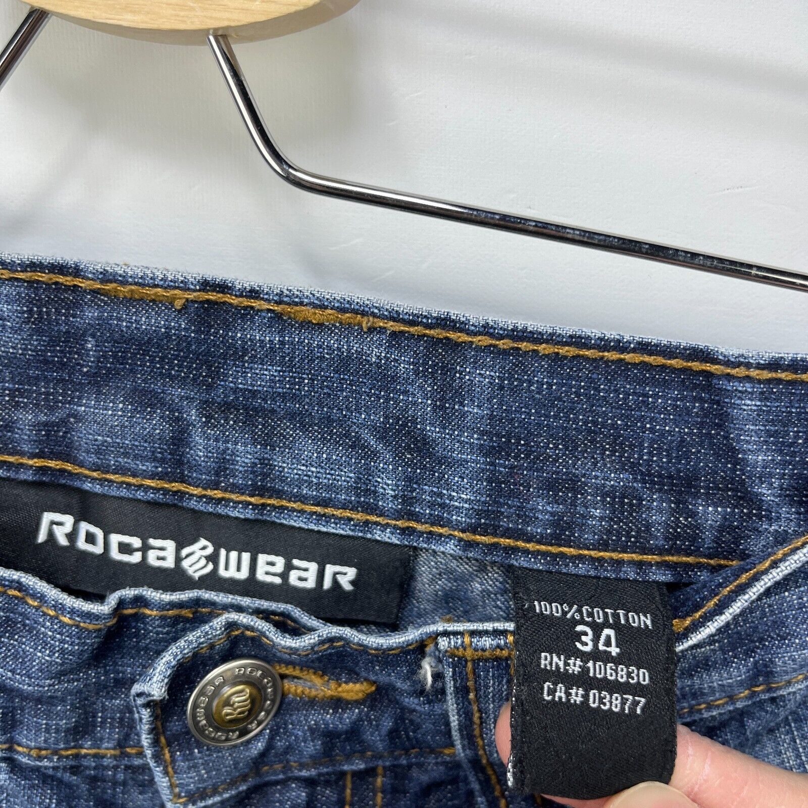 Rocawear × Vintage Vintage Y2K Rocawear Baggy Denim Jean Shorts 34 Hip Hop Size US 34 / EU 50 - 9 Thumbnail